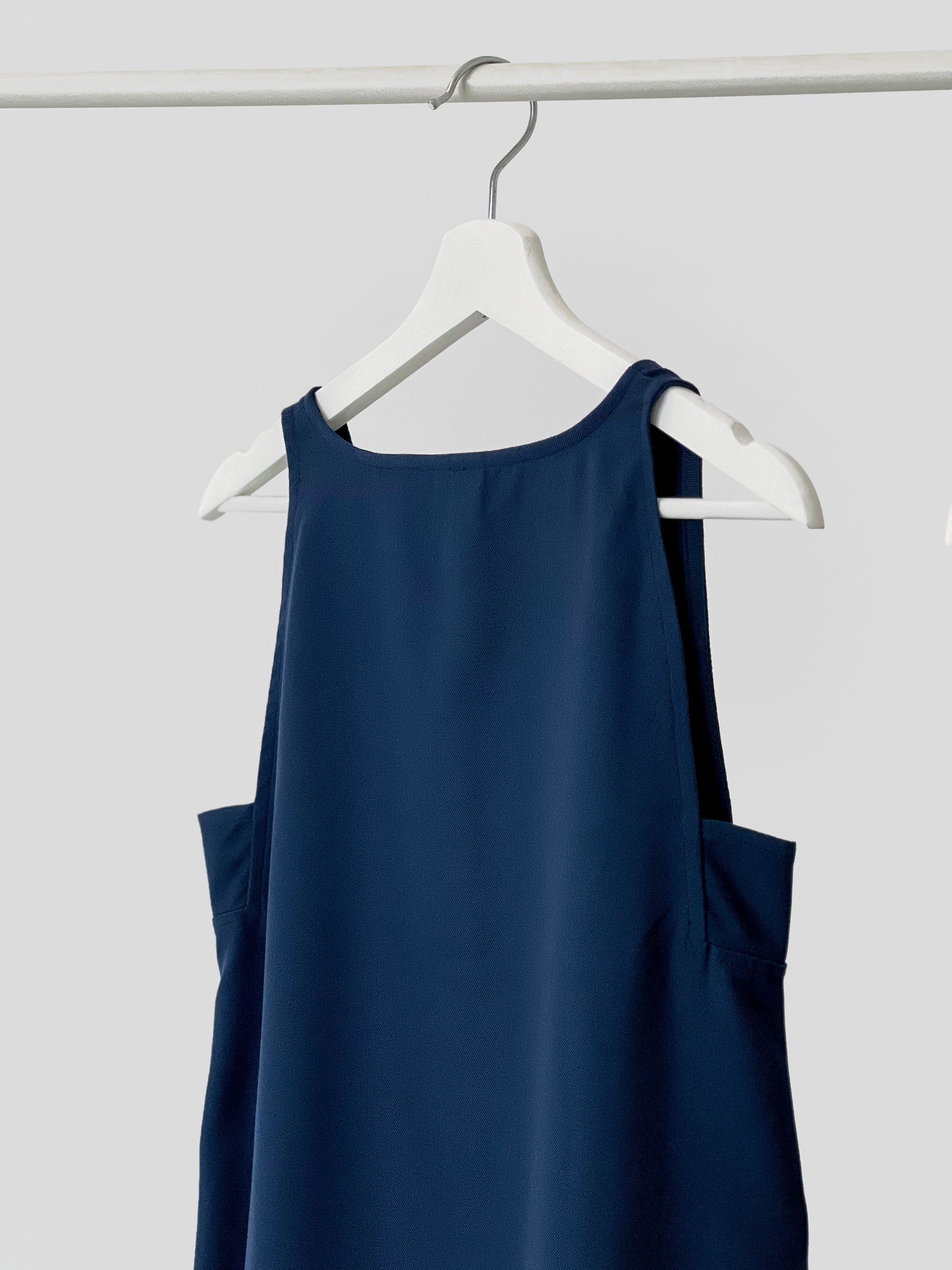 Lusia V Neck Shift Dress - Blue