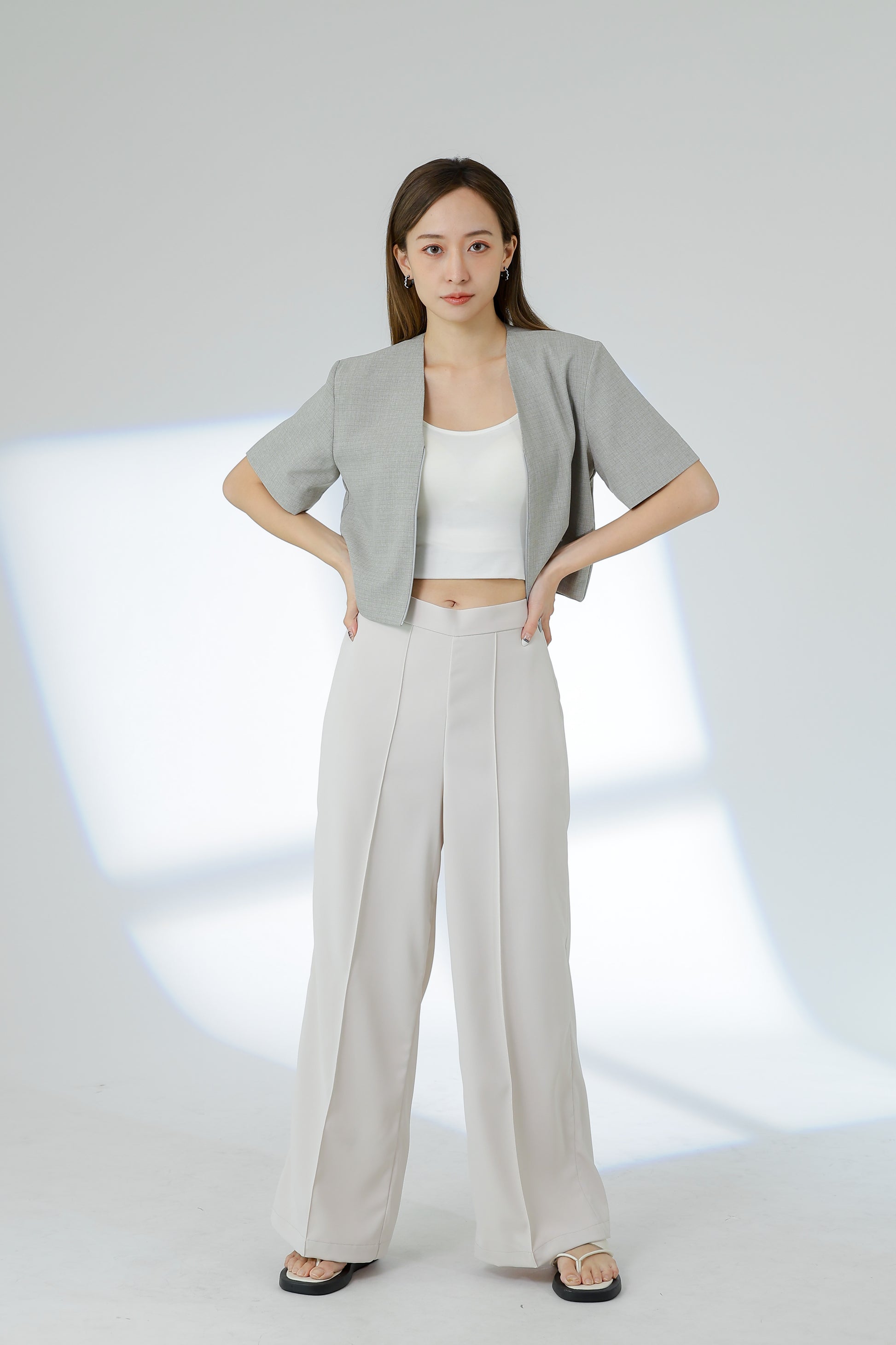 Lyra Pintuck Pant - Beige