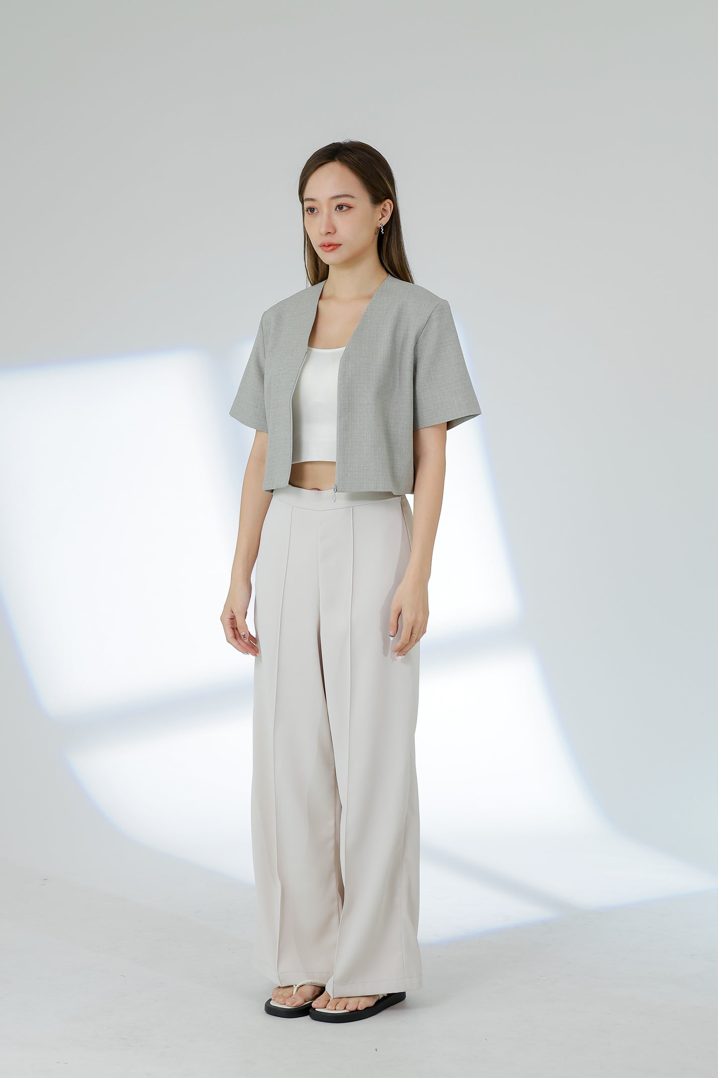 Lyra Pintuck Pant - Beige