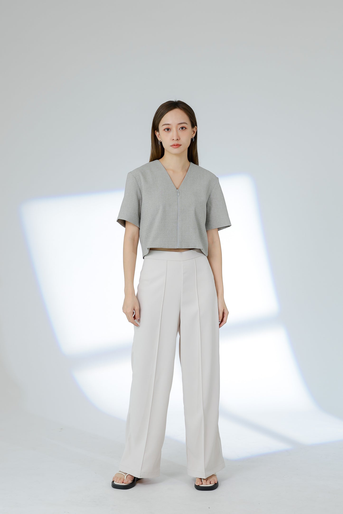 Lyra Pintuck Pant - Beige