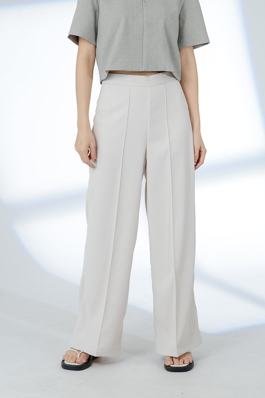 Lyra Pintuck Pant - Beige