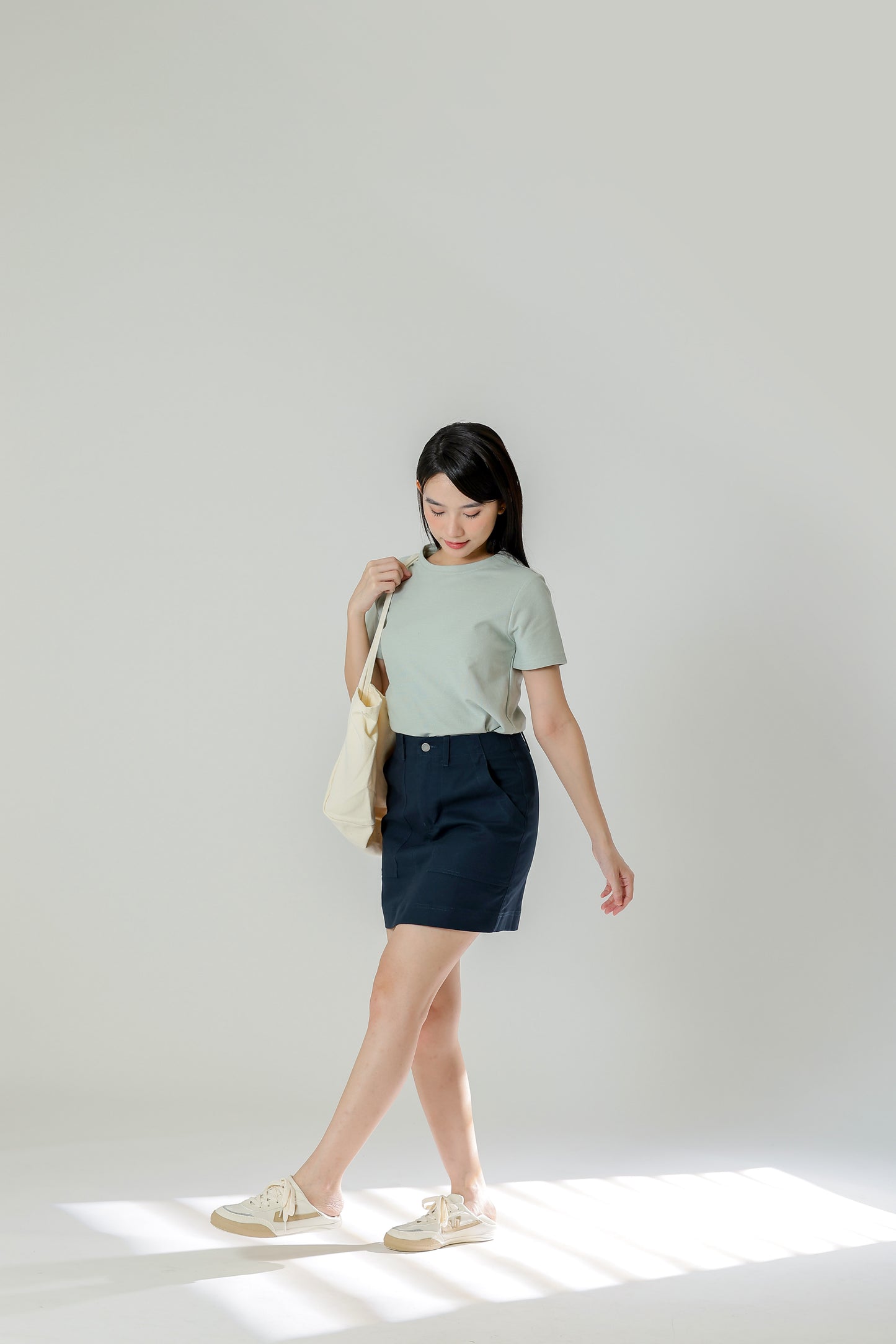Maxine Patch Pocket Skirt - Navy