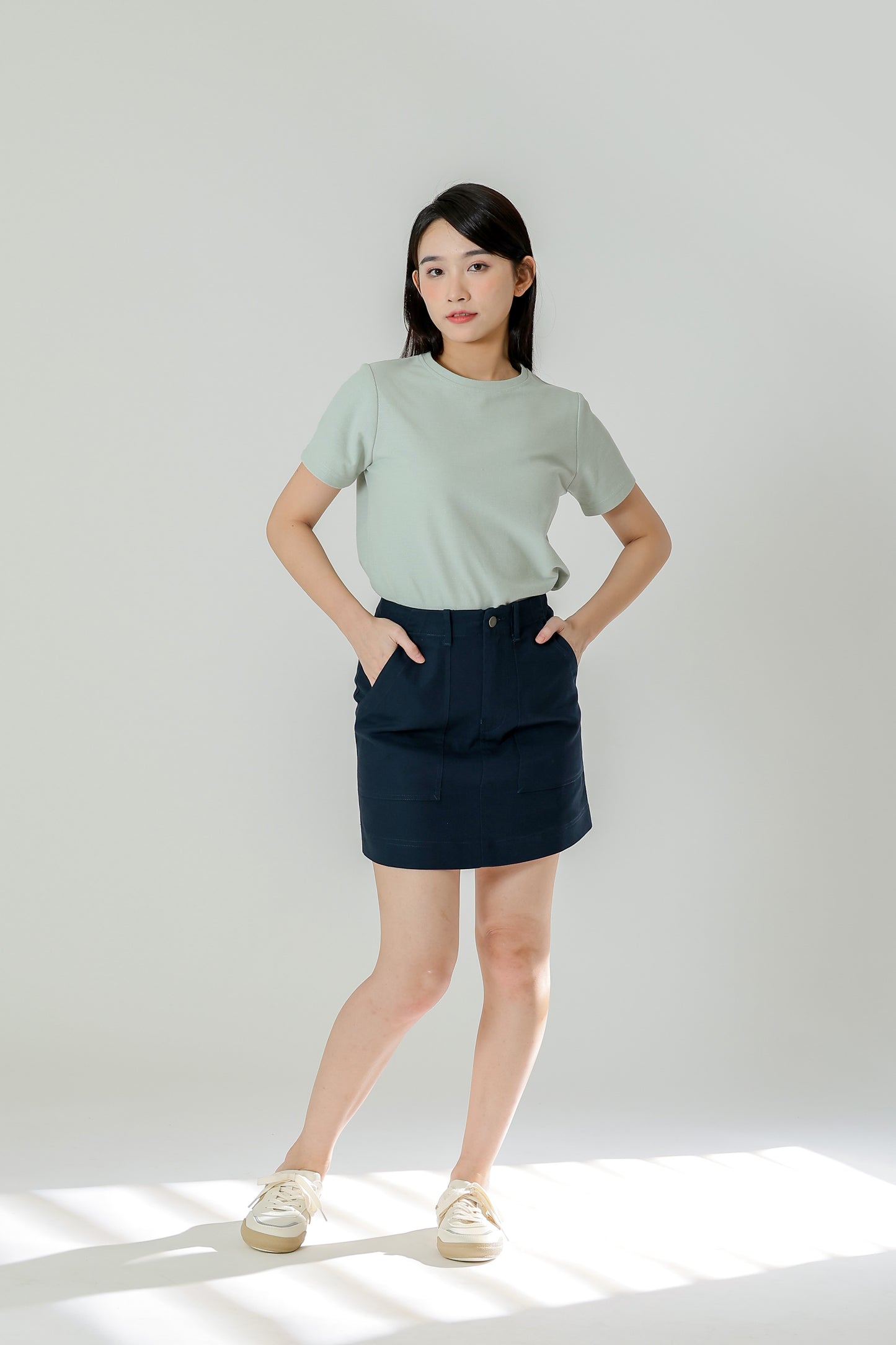 Maxine Patch Pocket Skirt - Navy