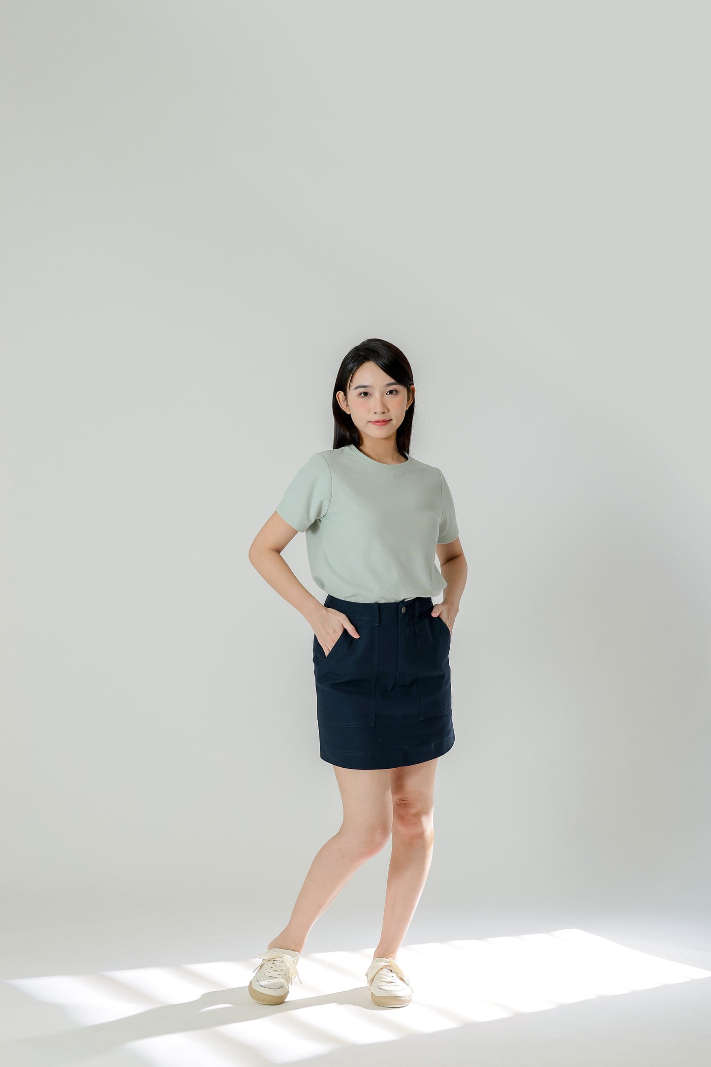 Maxine Patch Pocket Skirt - Navy