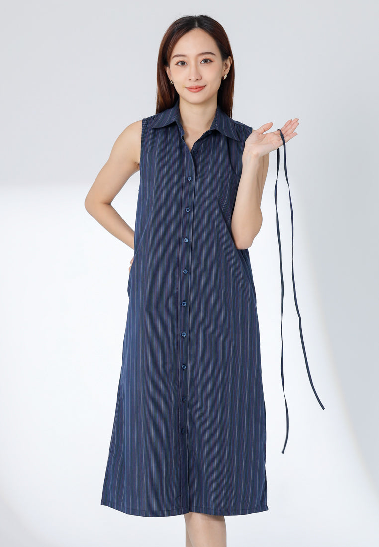Mirren Sleeveless Shirt Dress - Multi