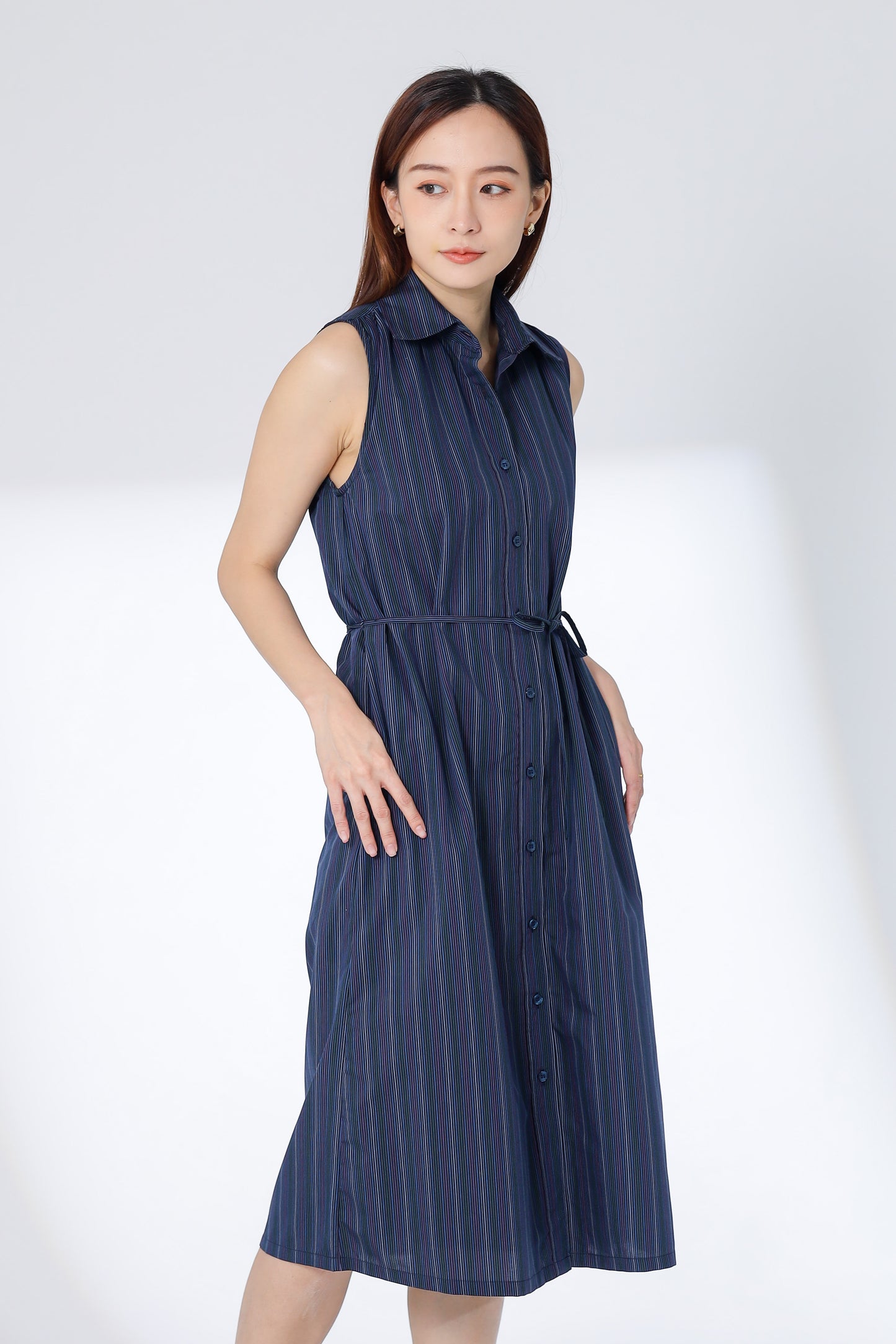 Mirren Sleeveless Shirt Dress - Multi