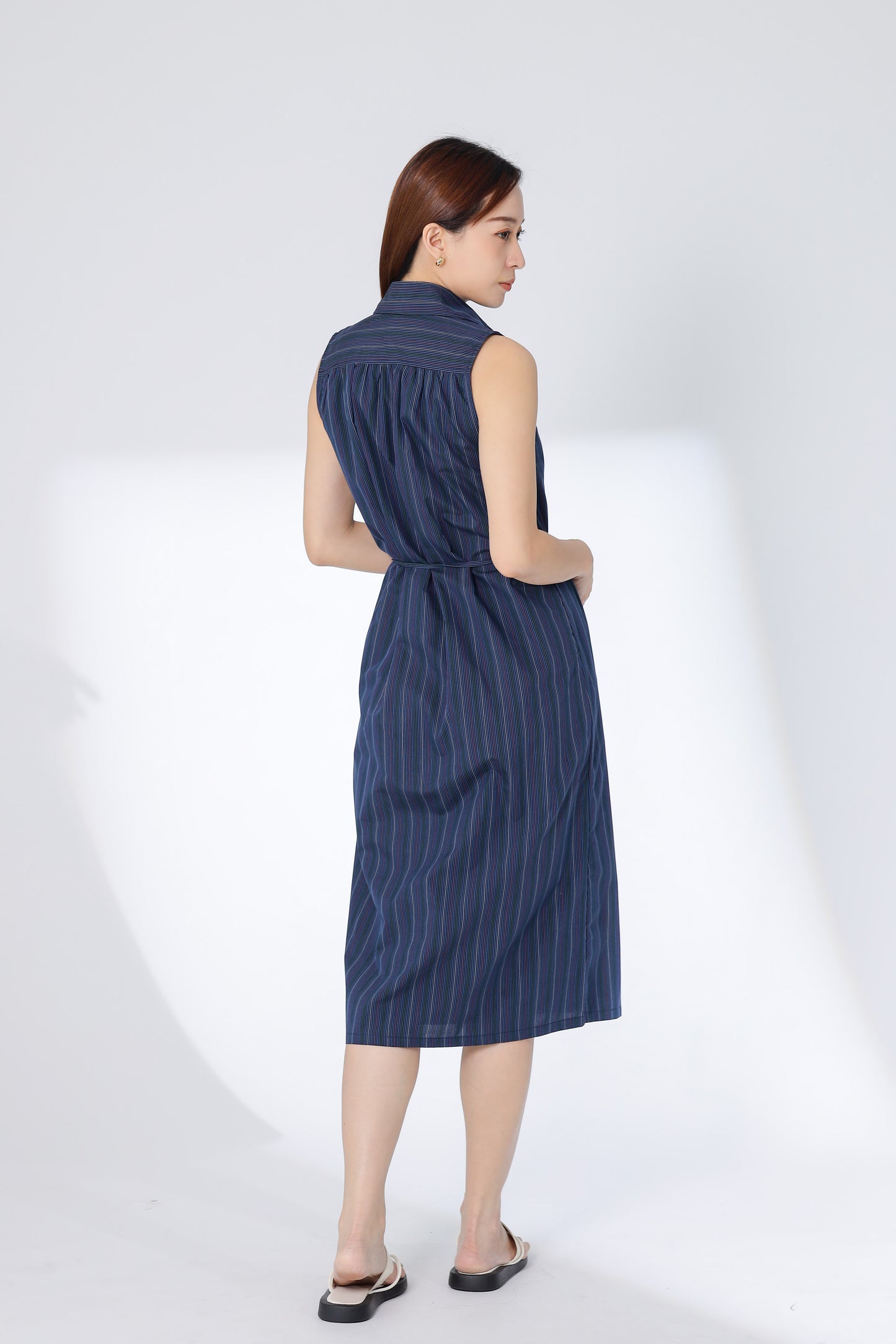 Mirren Sleeveless Shirt Dress - Multi