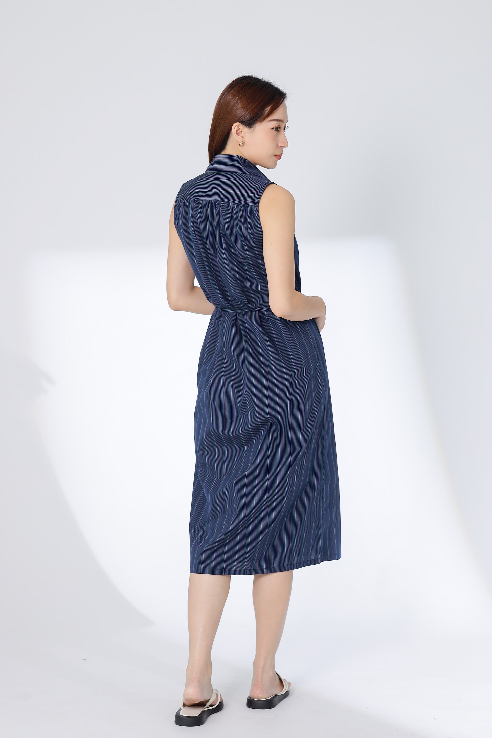 Mirren Sleeveless Shirt Dress - Multi
