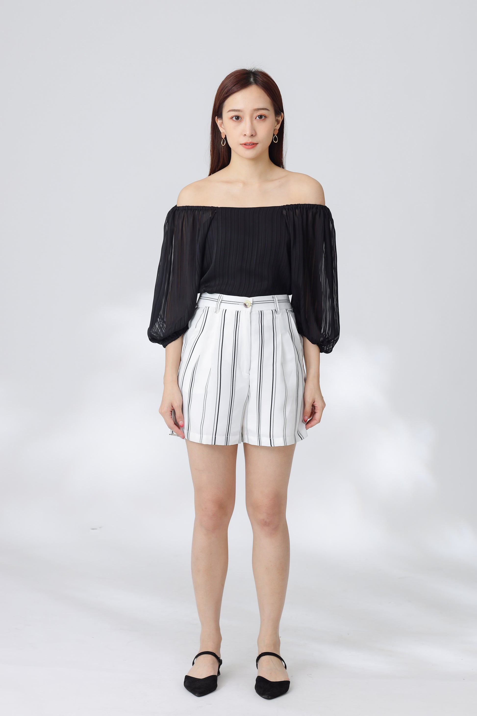 Nelia Trapezoid Top - Black