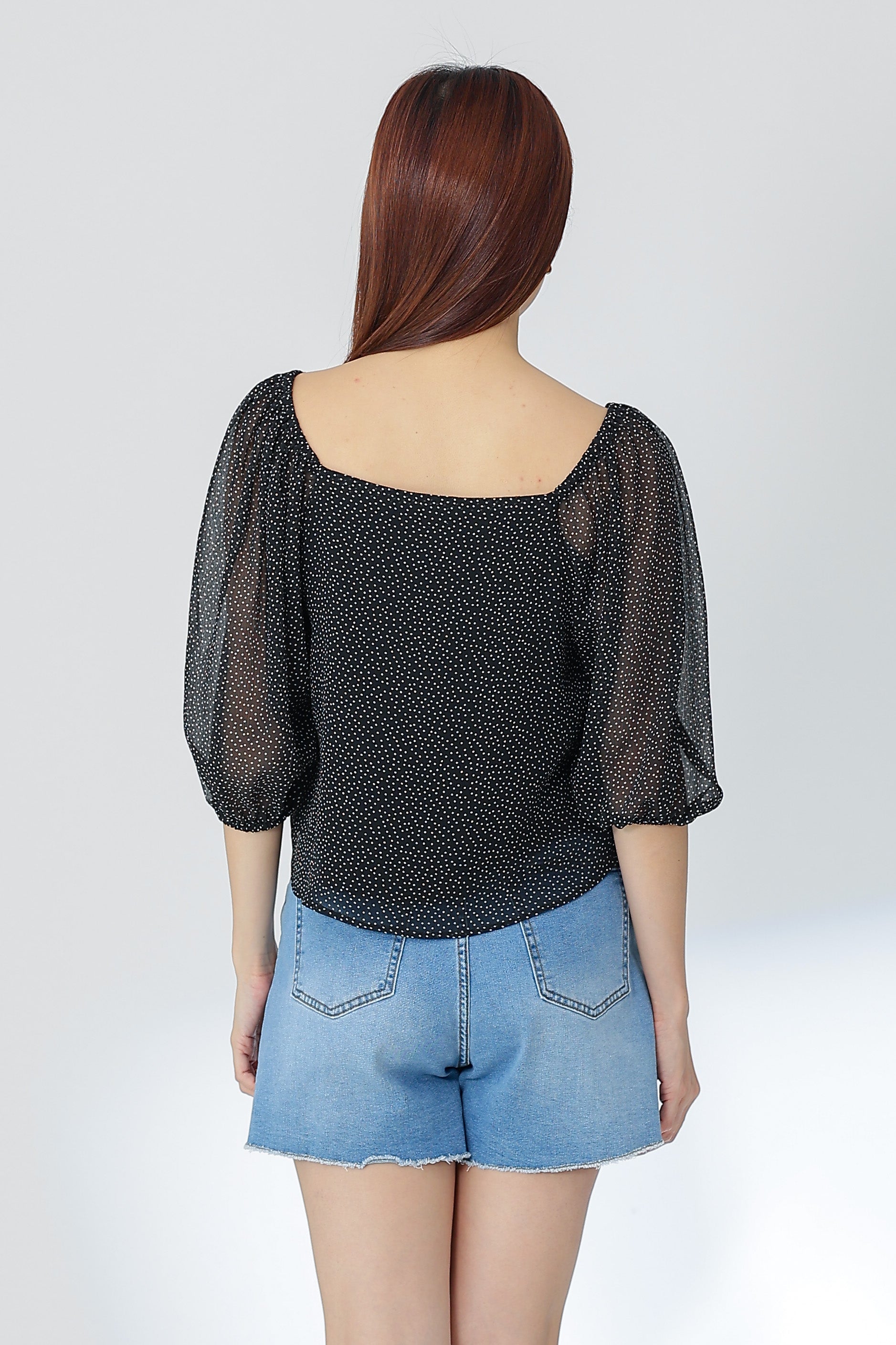 Nelia Trapezoid Top - Polka