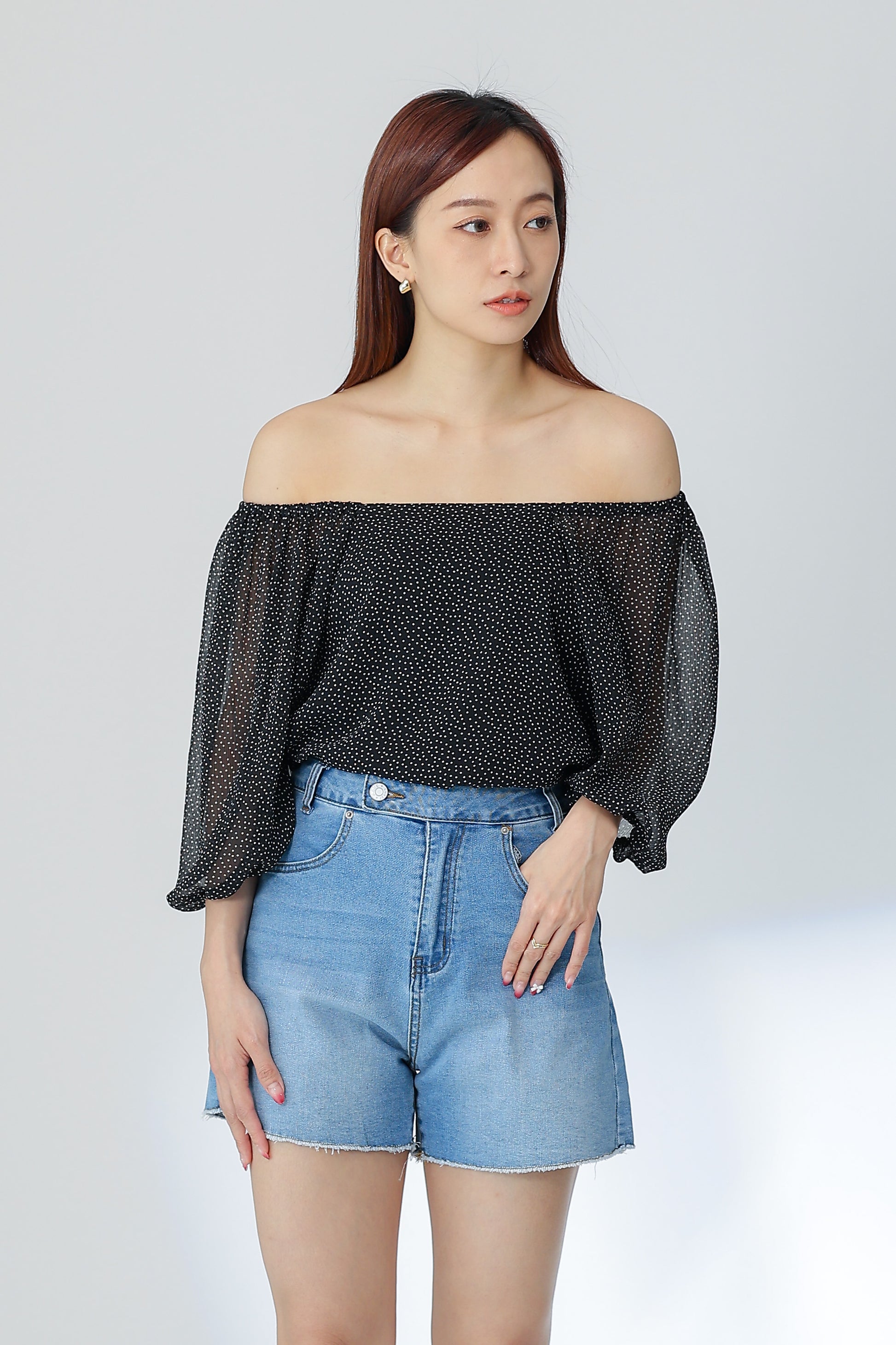 Nelia Trapezoid Top - Polka