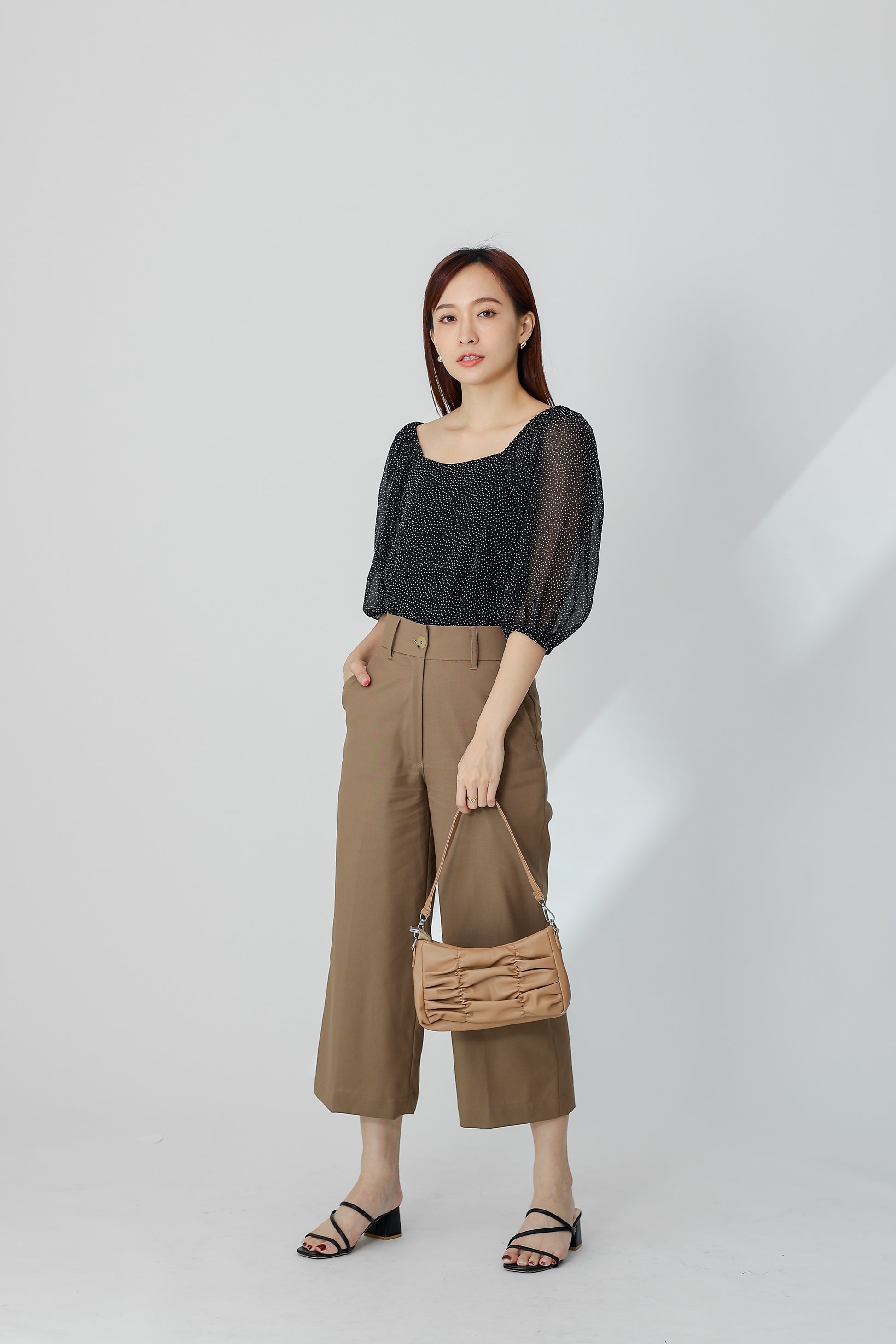 Nelia Trapezoid Top - Polka