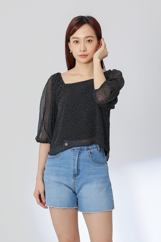 Nelia Trapezoid Top - Polka
