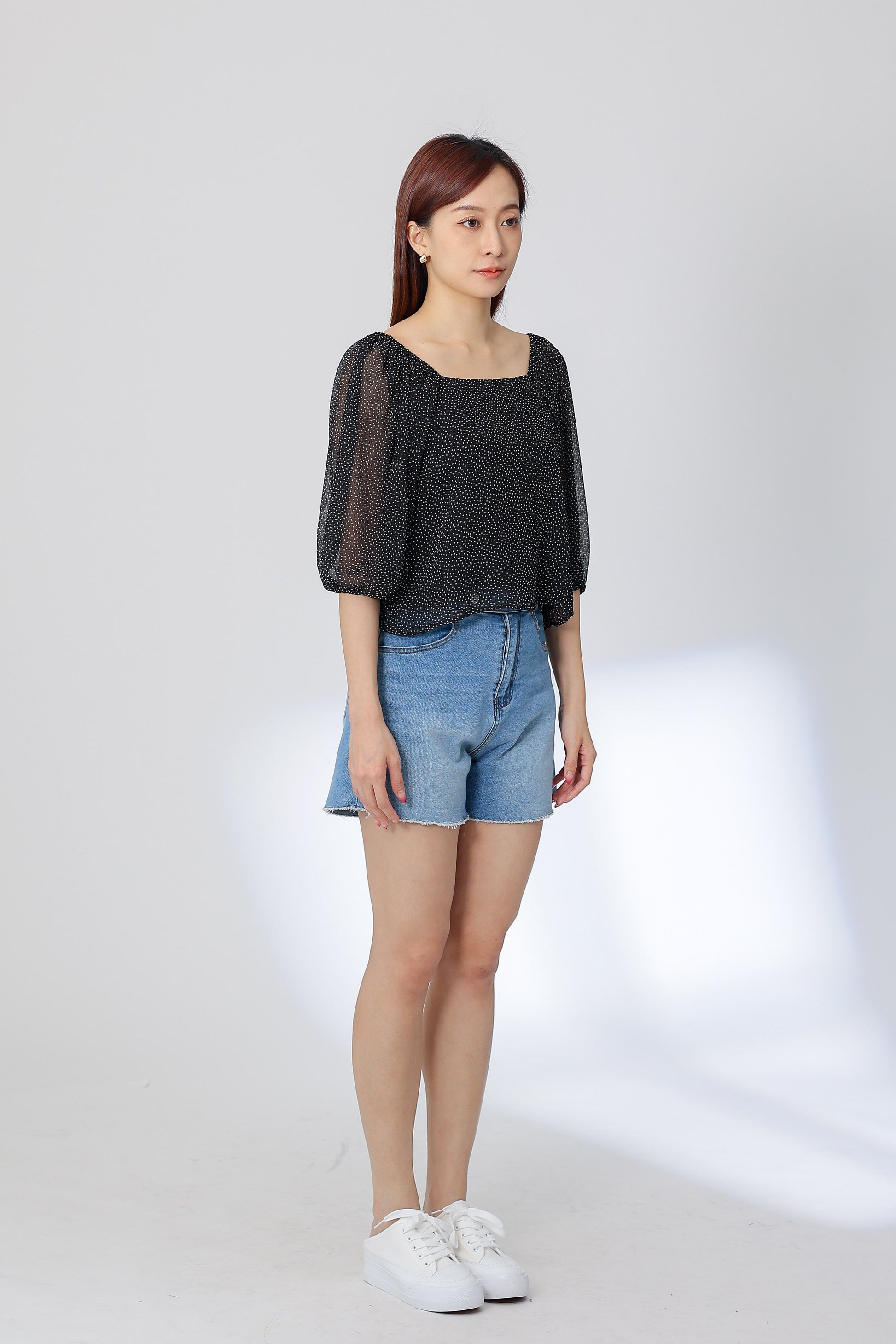 Nelia Trapezoid Top - Polka