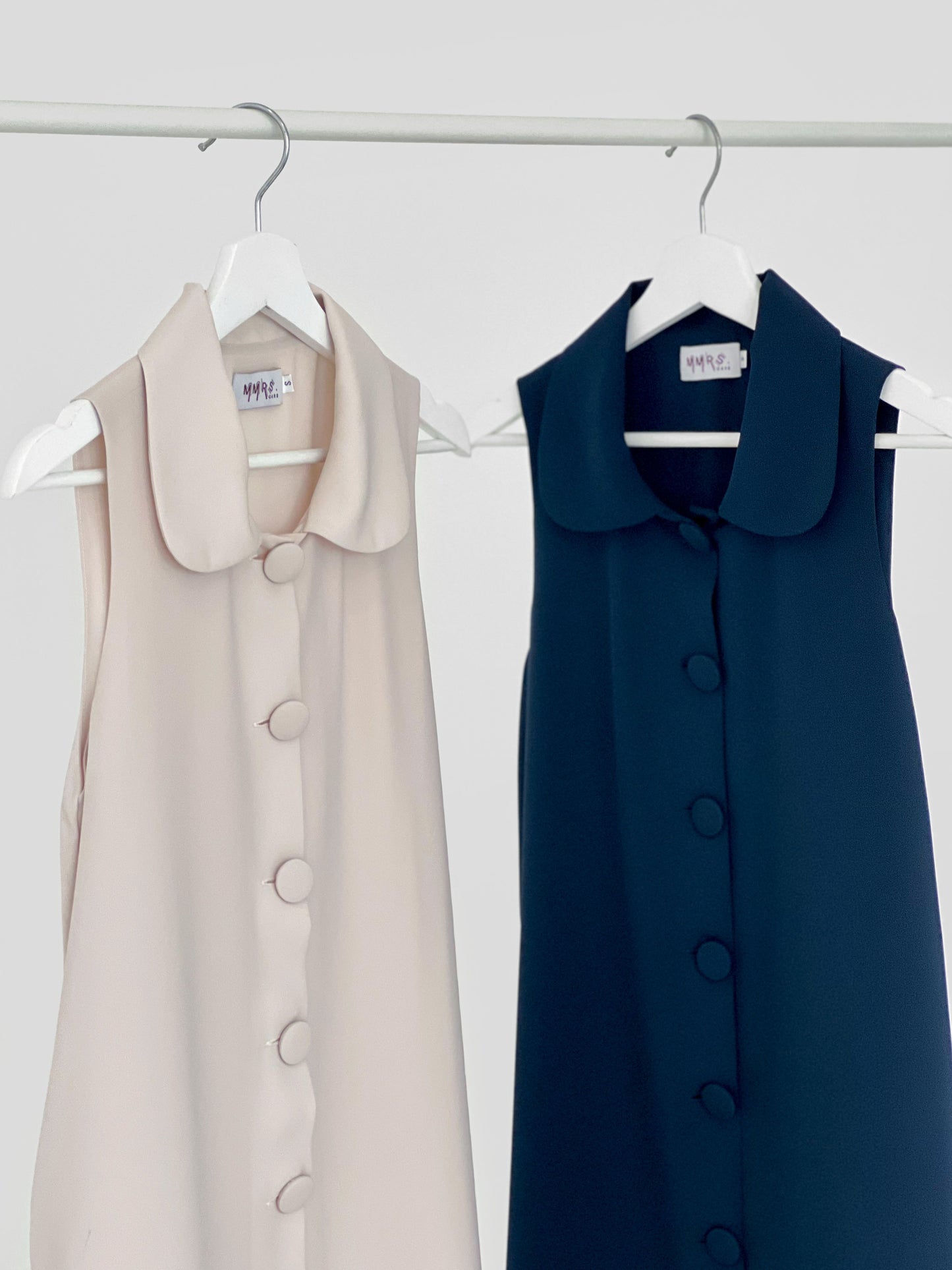 Nevina Peter Pan Collar Dress - Navy