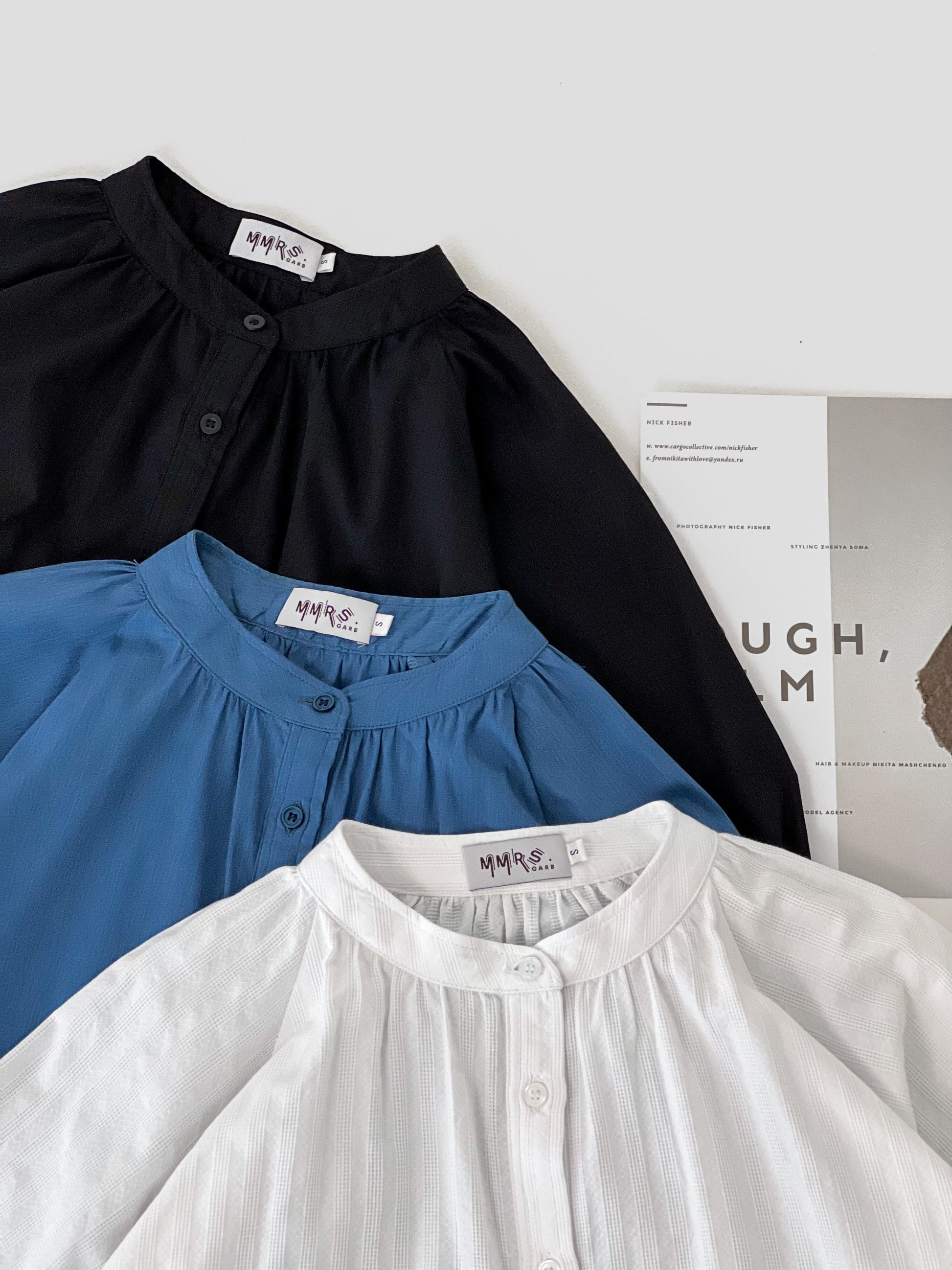 Nichole Raglan Sleeve Button Top - Blue