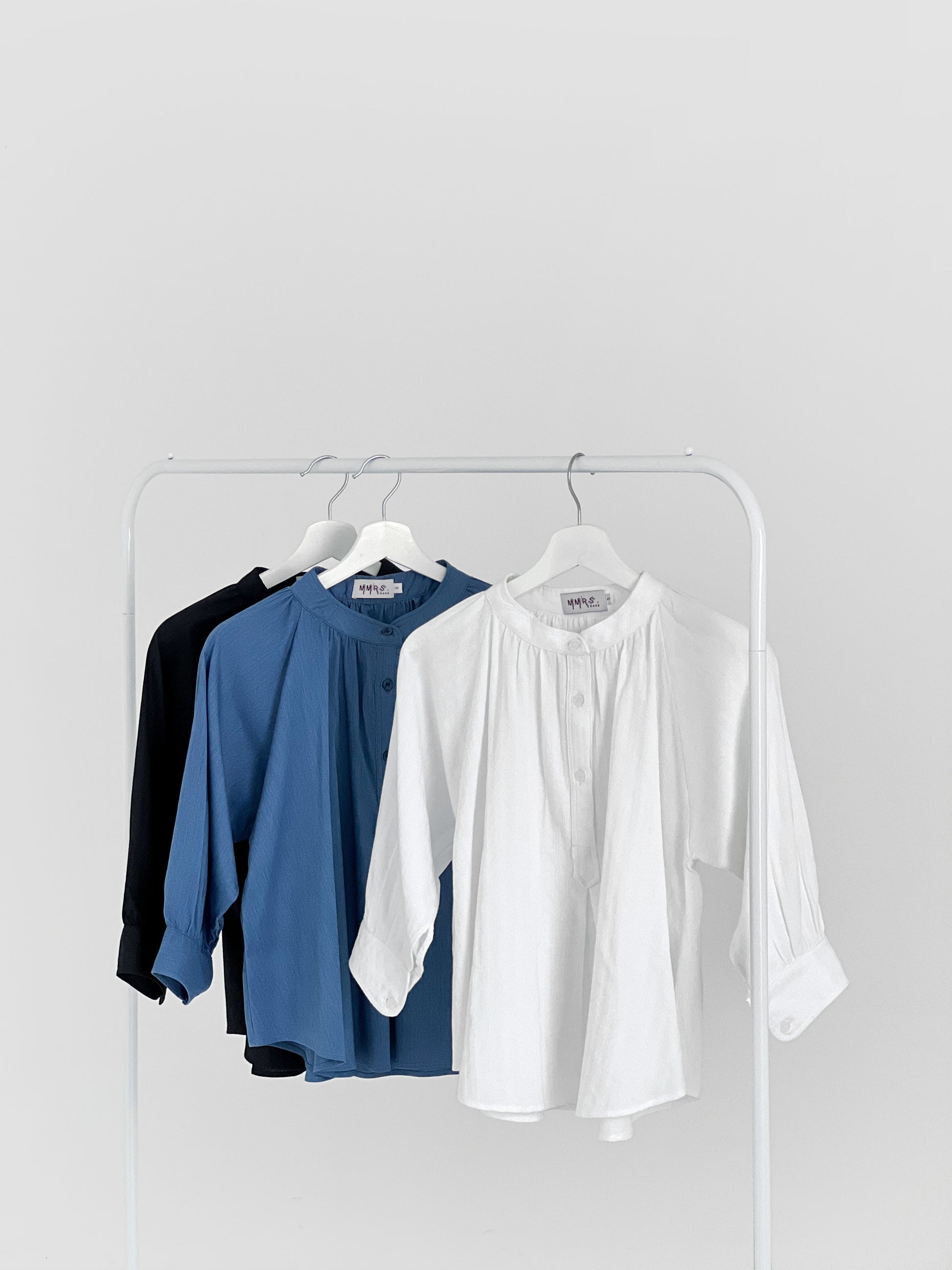 Nichole Raglan Sleeve Button Top - White