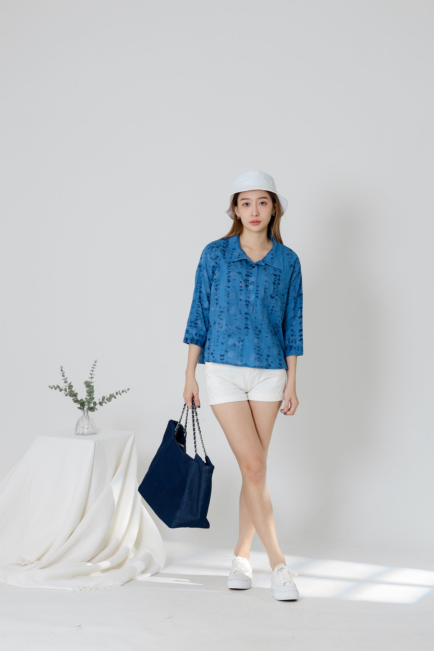 Nora Printed Shirt - Blue