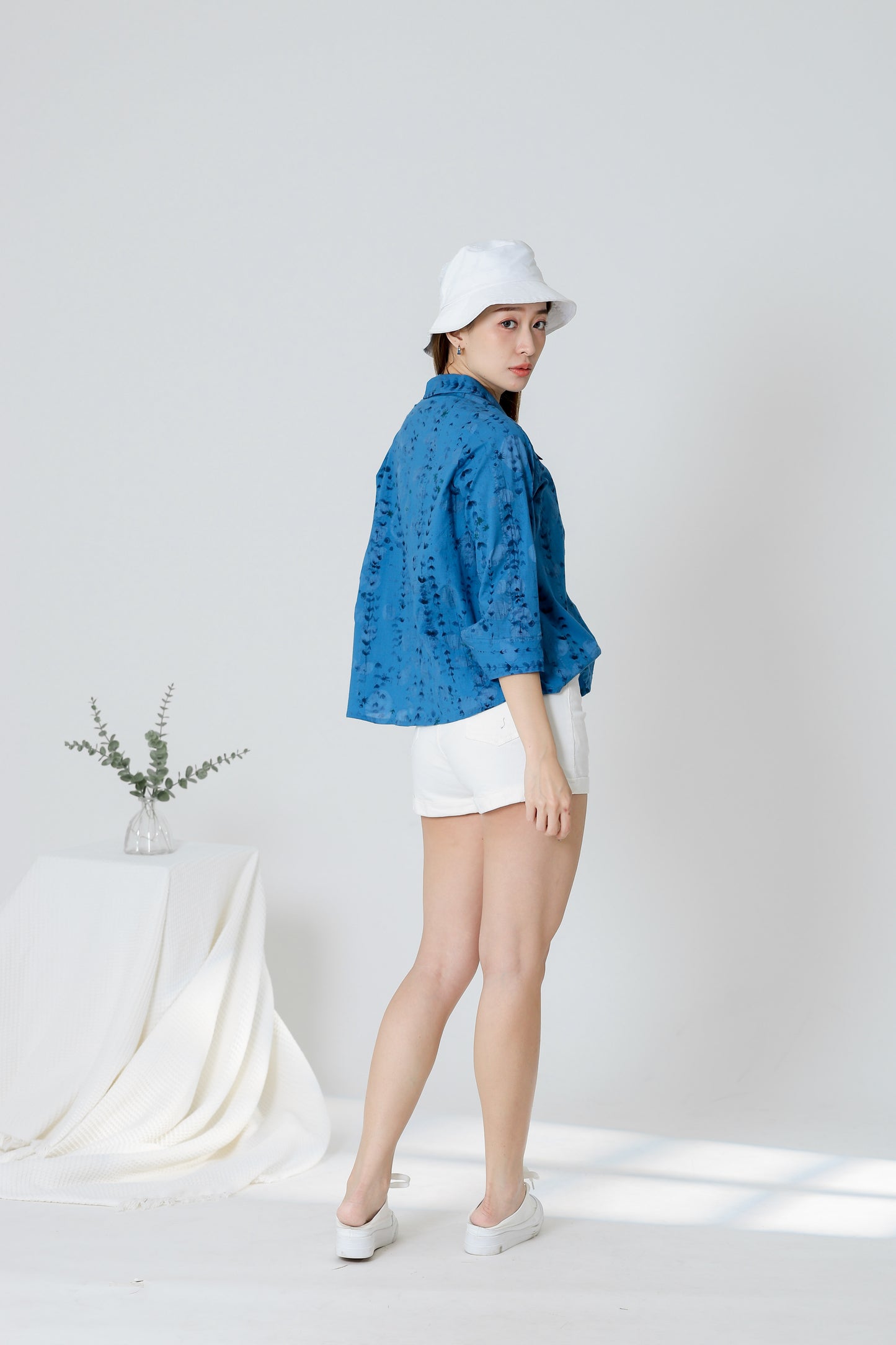 Nora Printed Shirt - Blue