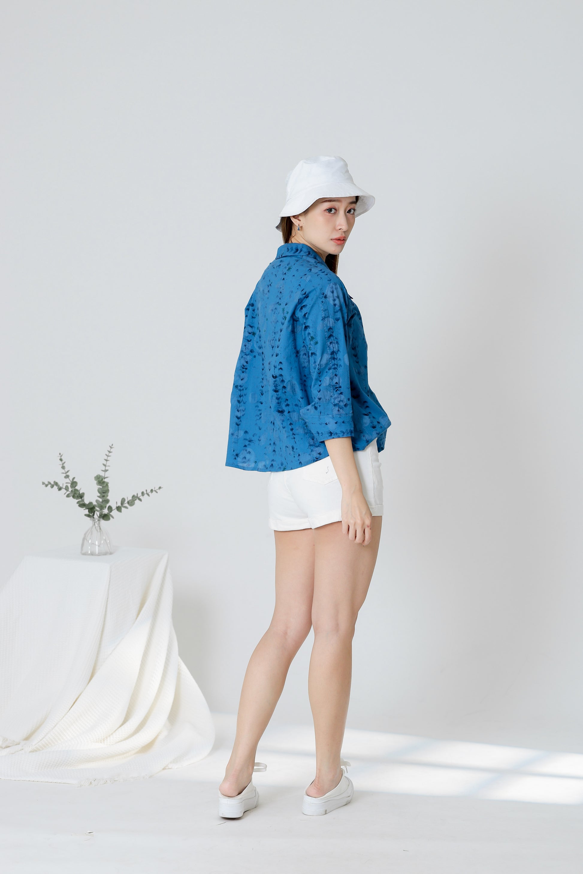 Nora Printed Shirt - Blue
