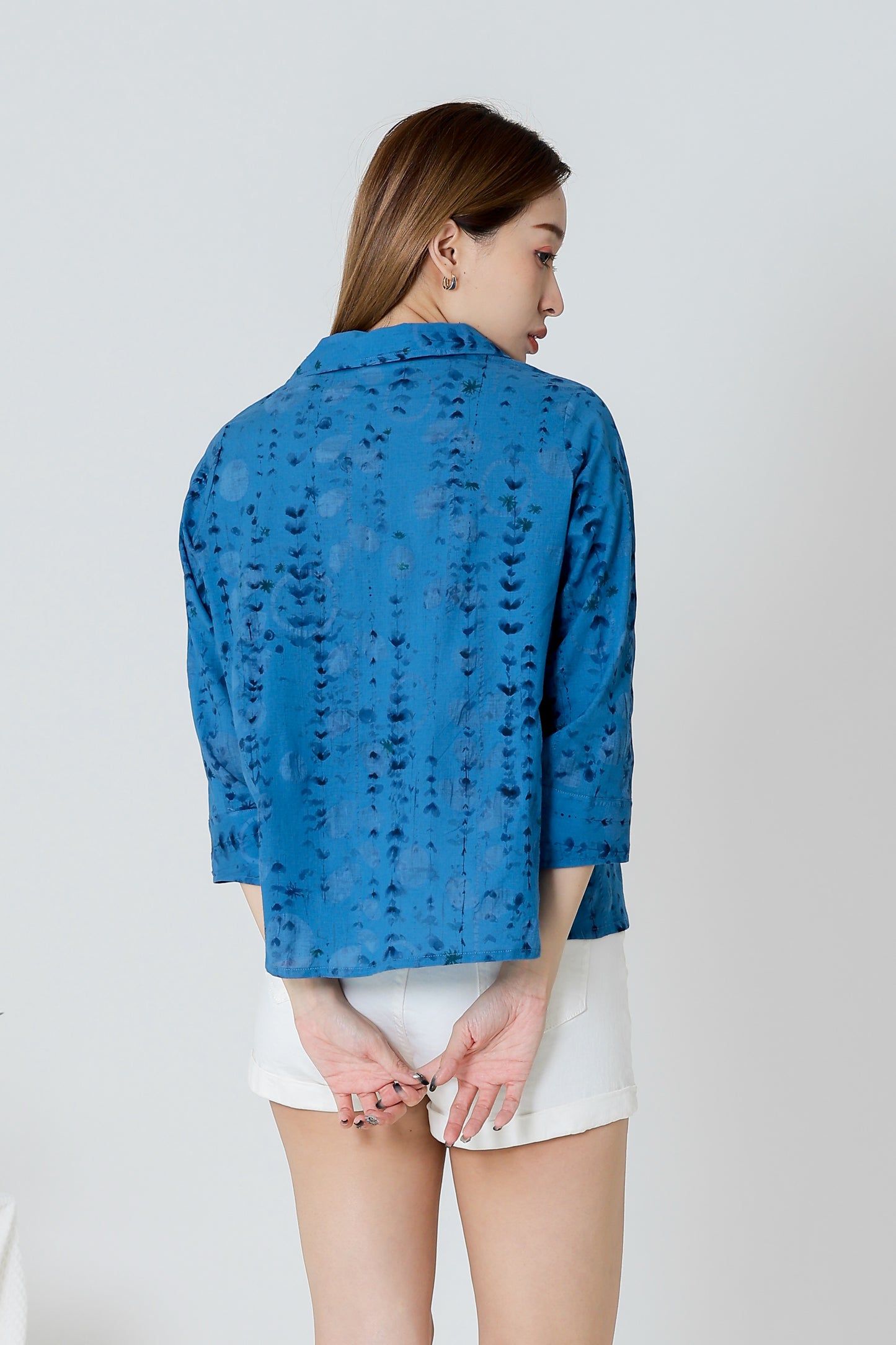 Nora Printed Shirt - Blue
