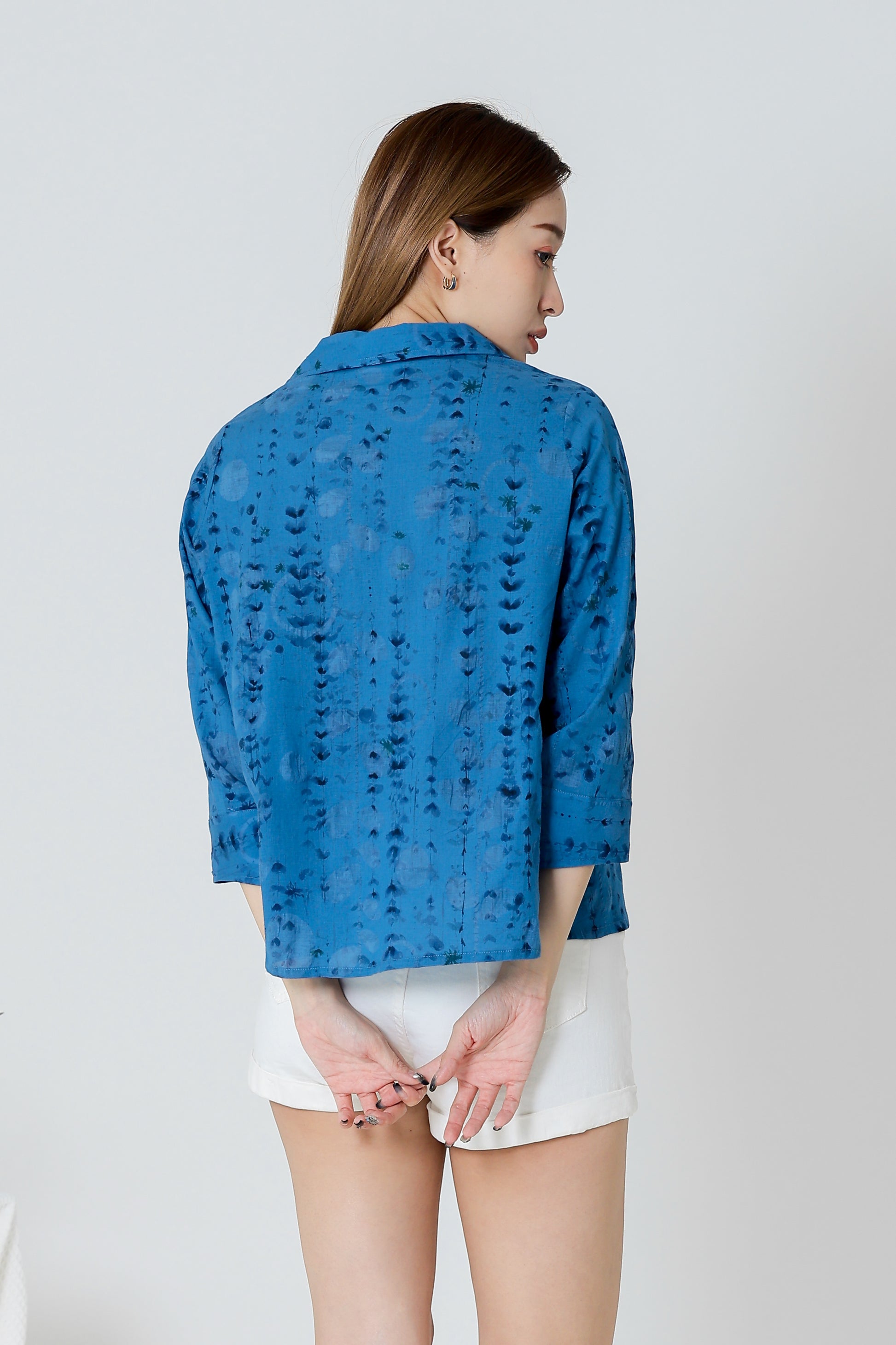 Nora Printed Shirt - Blue