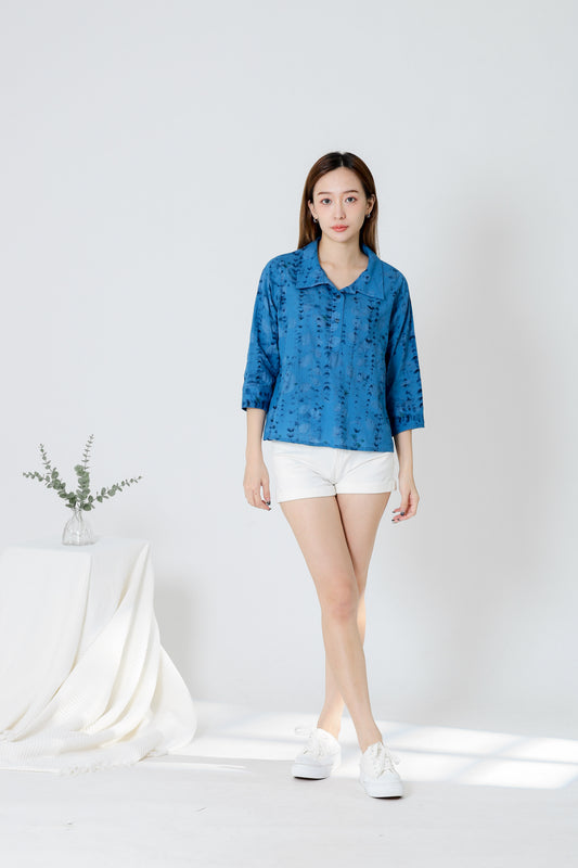 Nora Printed Shirt - Blue
