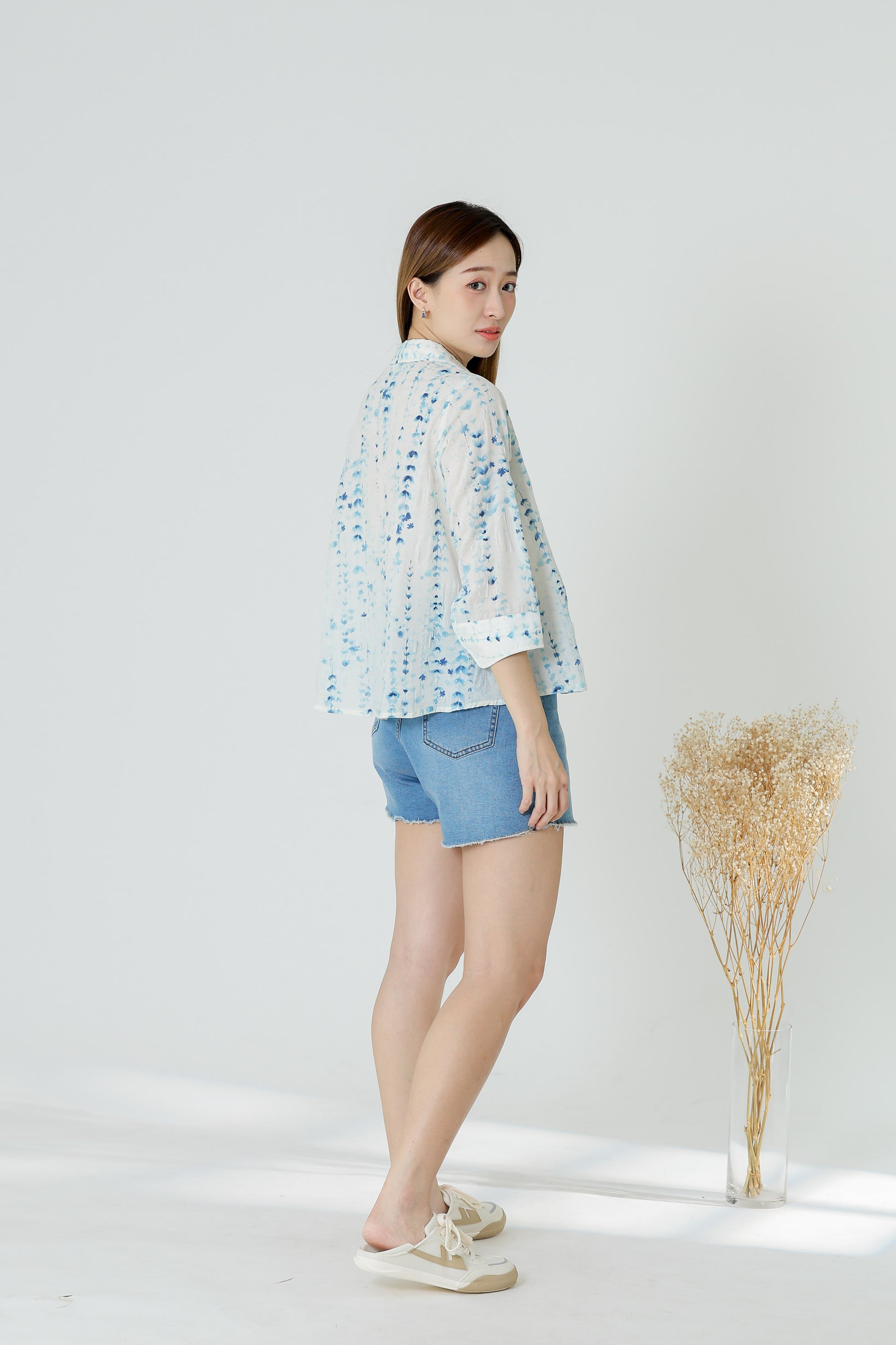Nora Printed Shirt - Ivory