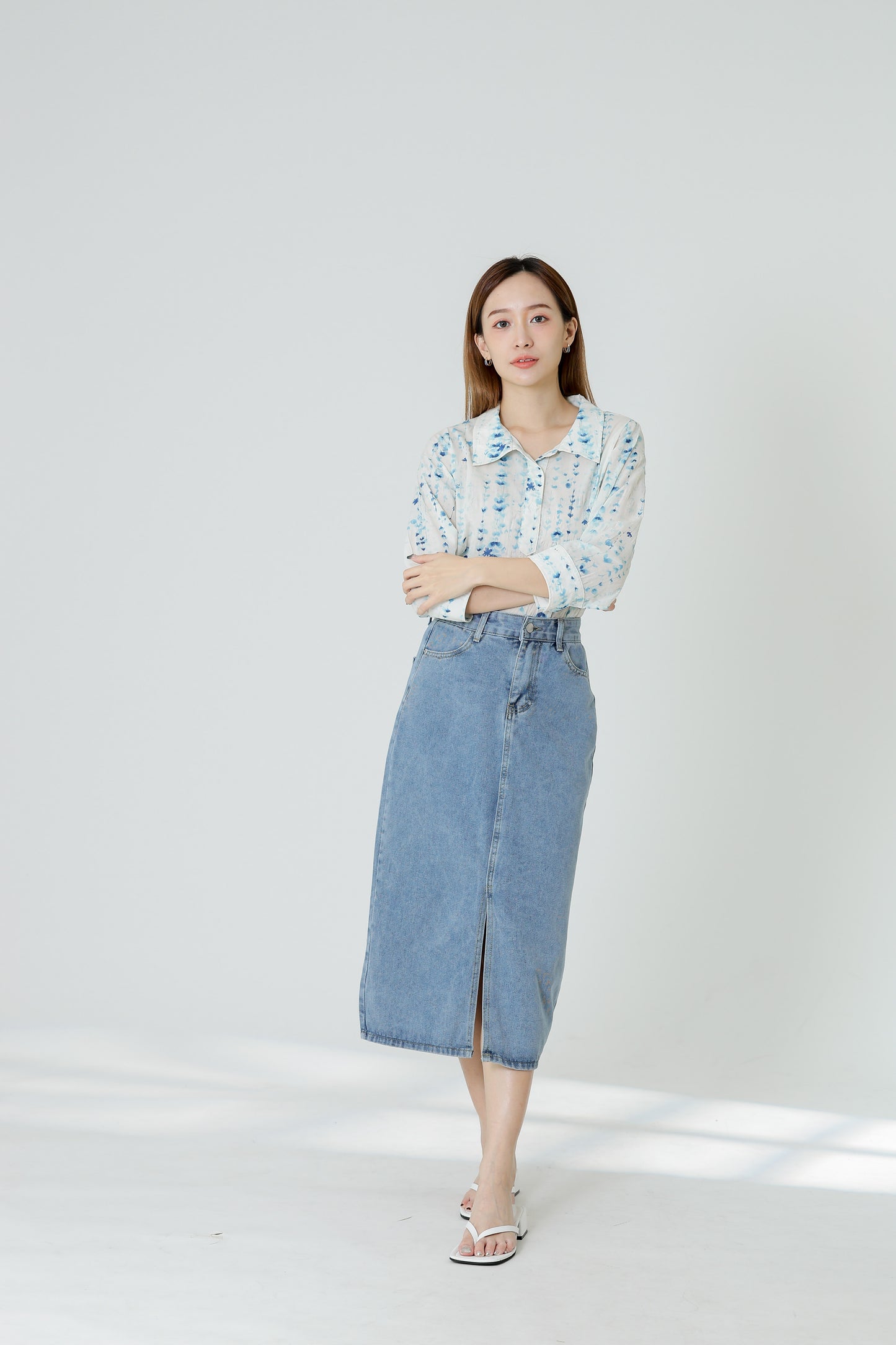 Nora Printed Shirt - Ivory
