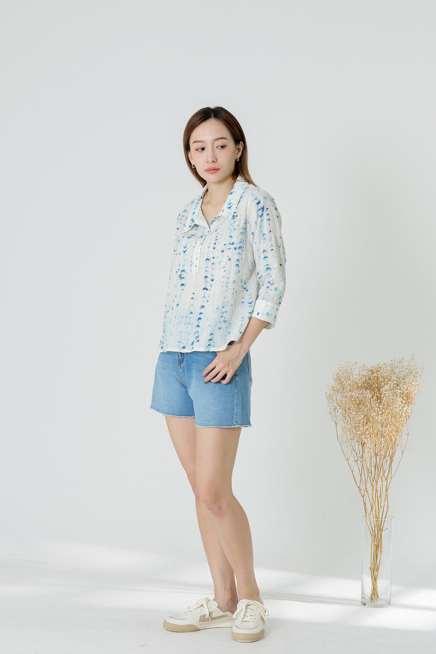 Nora Printed Shirt - Ivory
