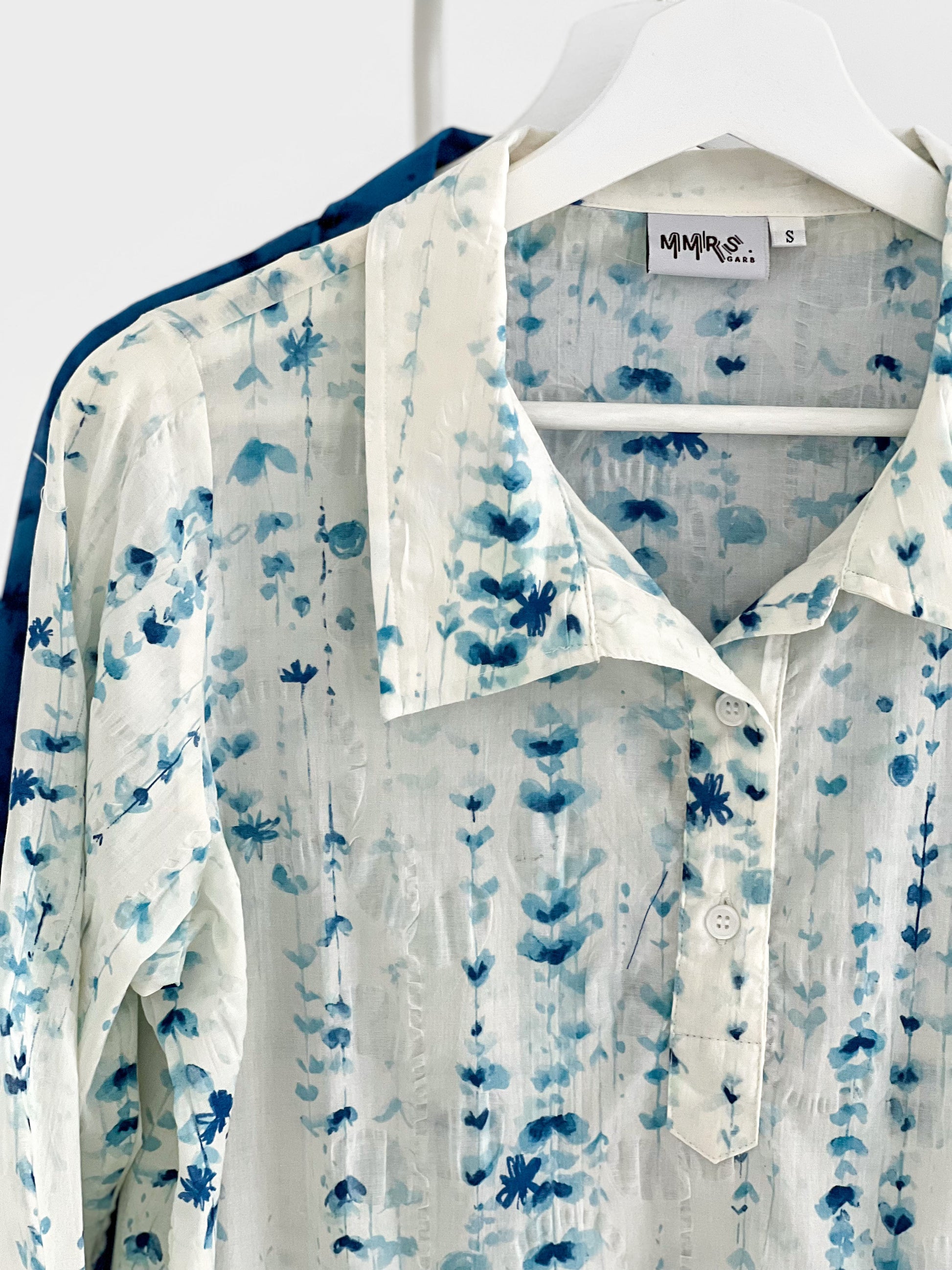 Nora Printed Shirt - Blue