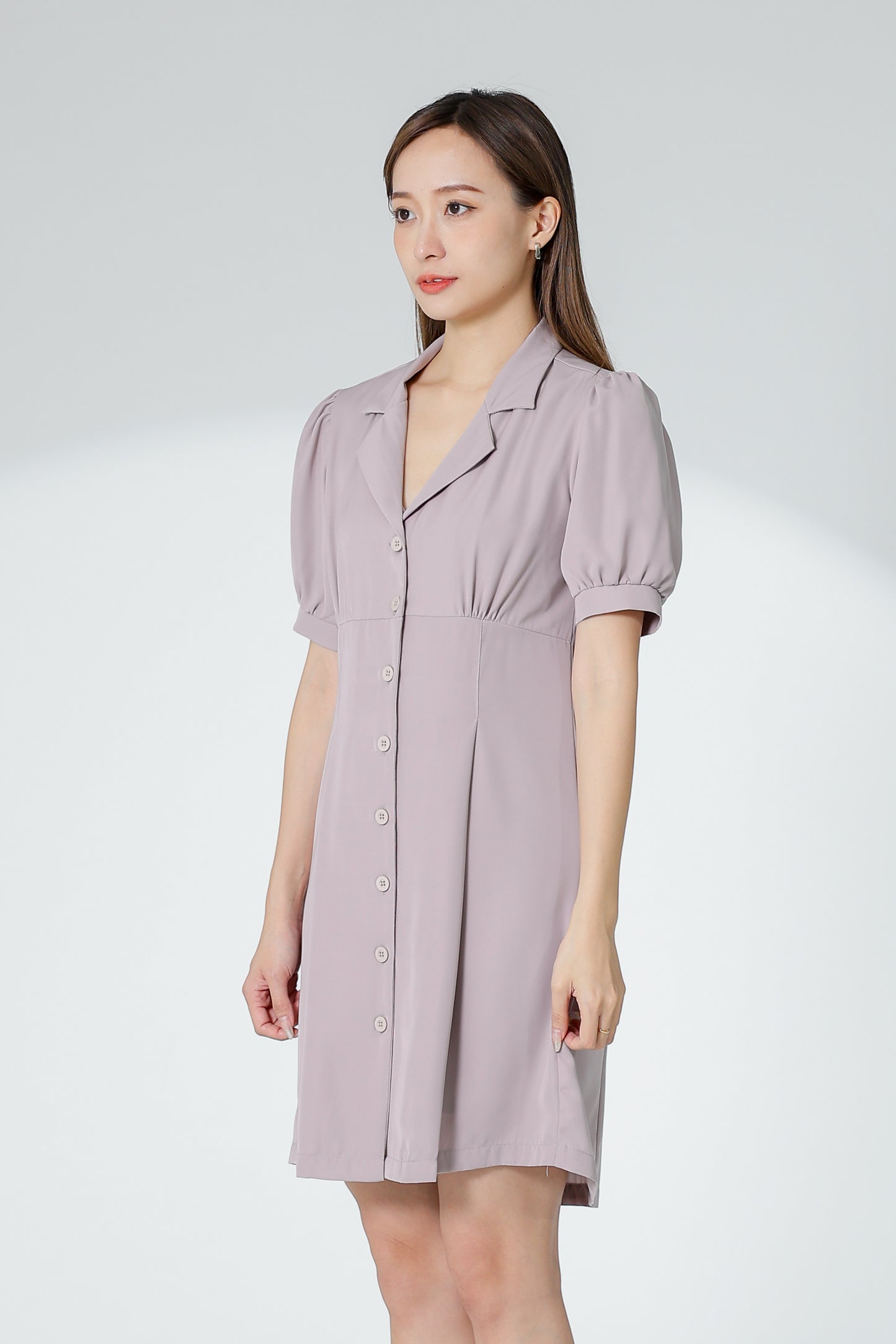 Odina Notched Lapel Dress - Oat