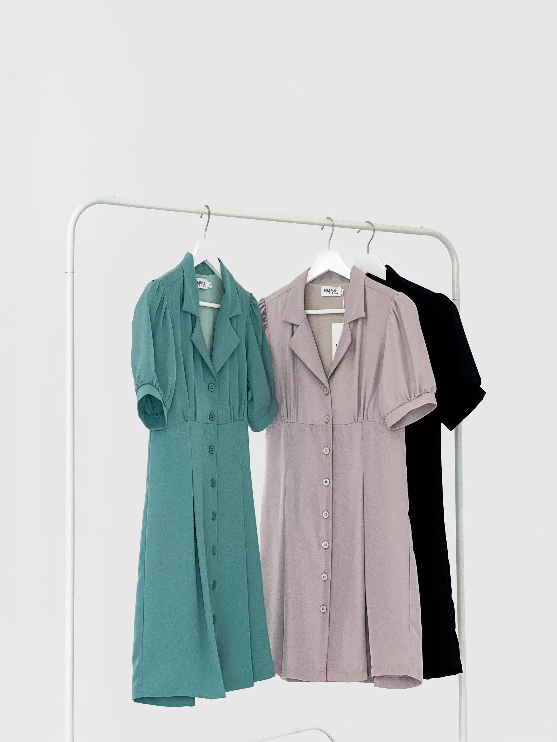Odina Notched Lapel Dress - Black