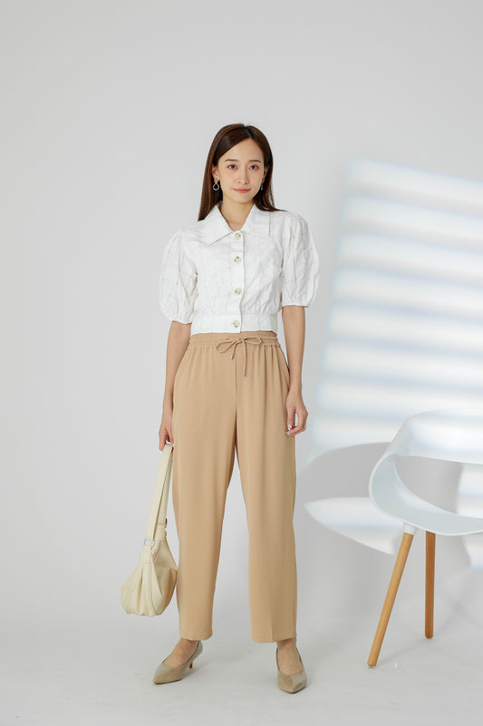 Parker Drawstring Pant - Beige