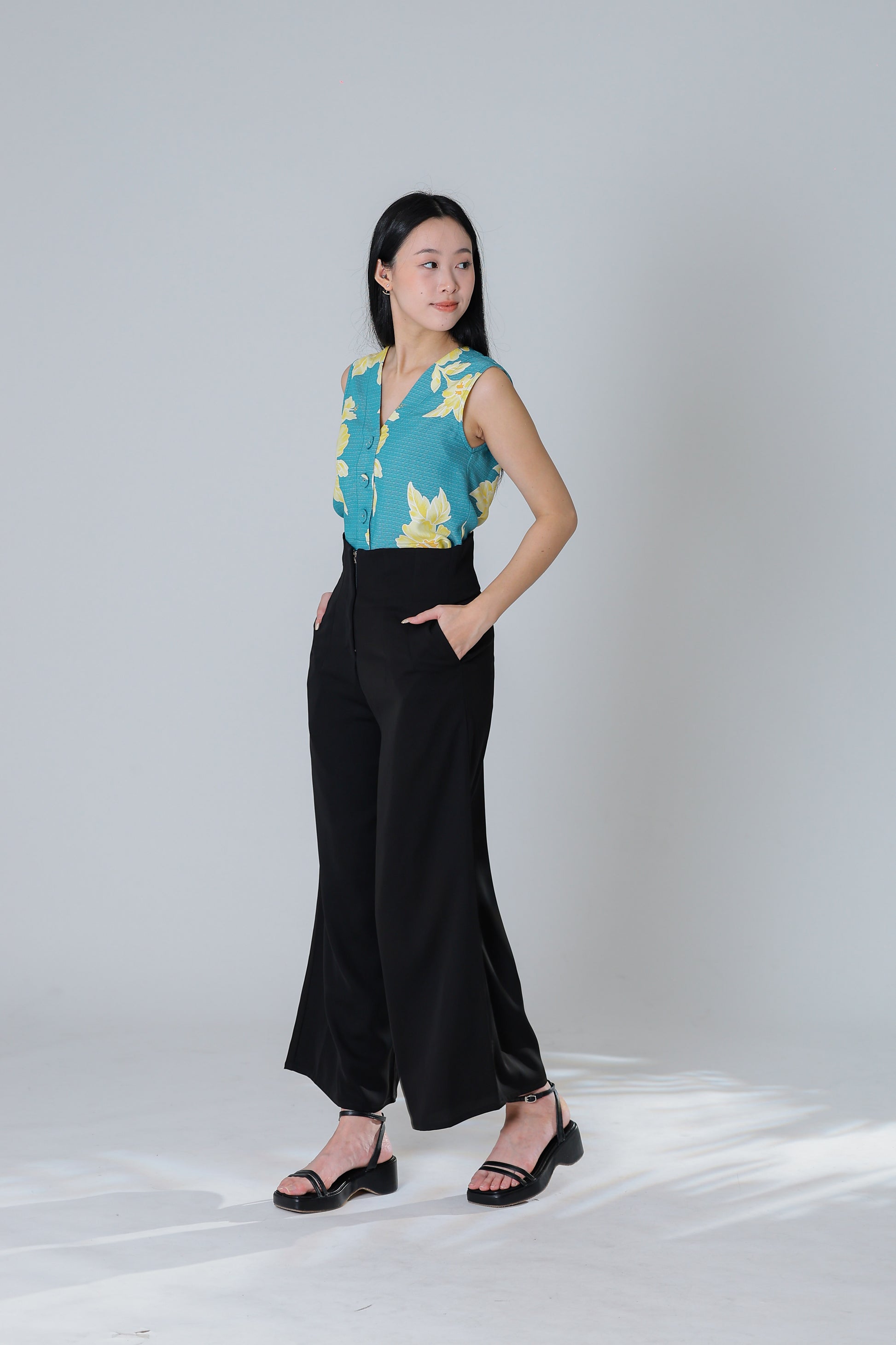 Peggy Wide Leg Pant - Black