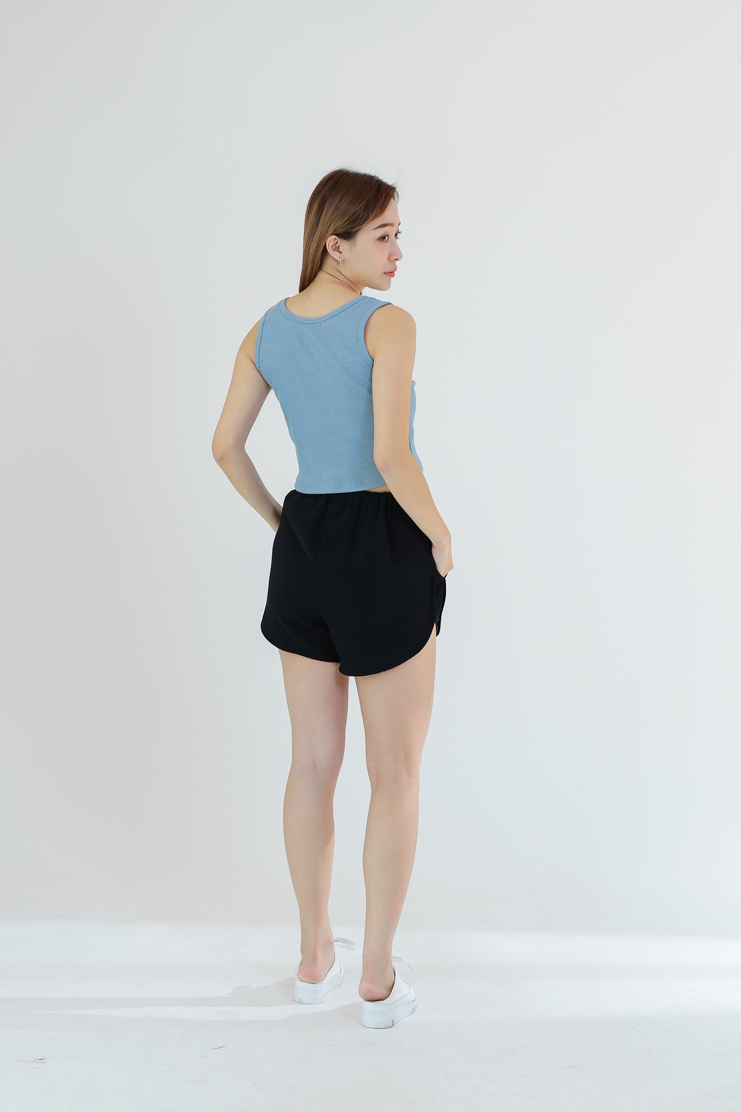 Pixie Chiffon Jogger Short - Black