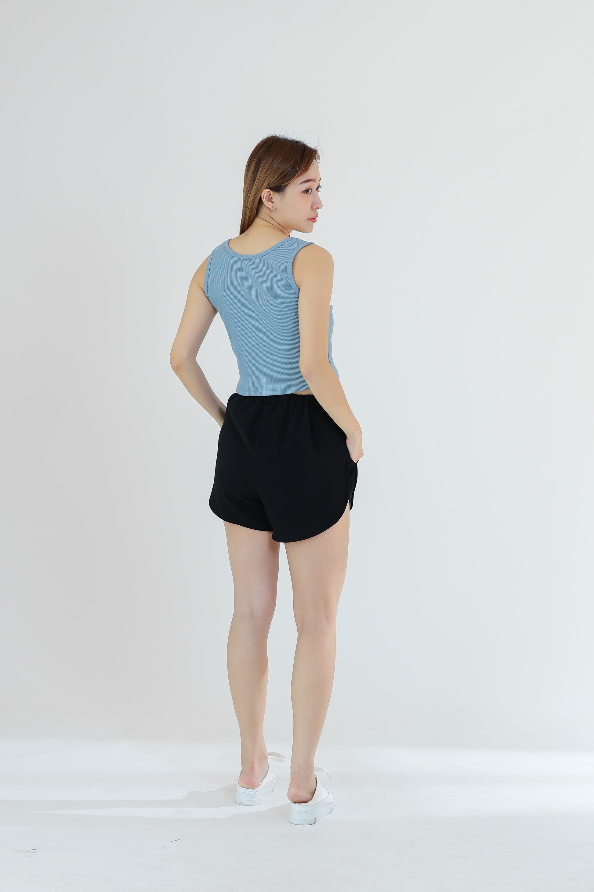 Pixie Chiffon Jogger Short - Black