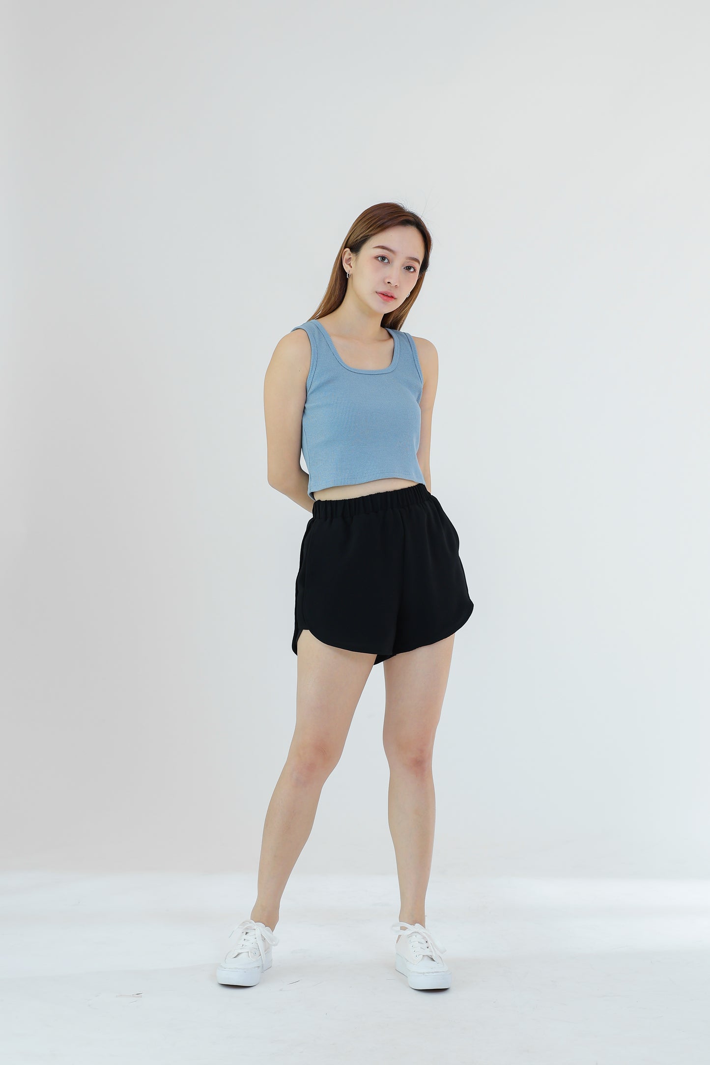 Pixie Chiffon Jogger Short - Black