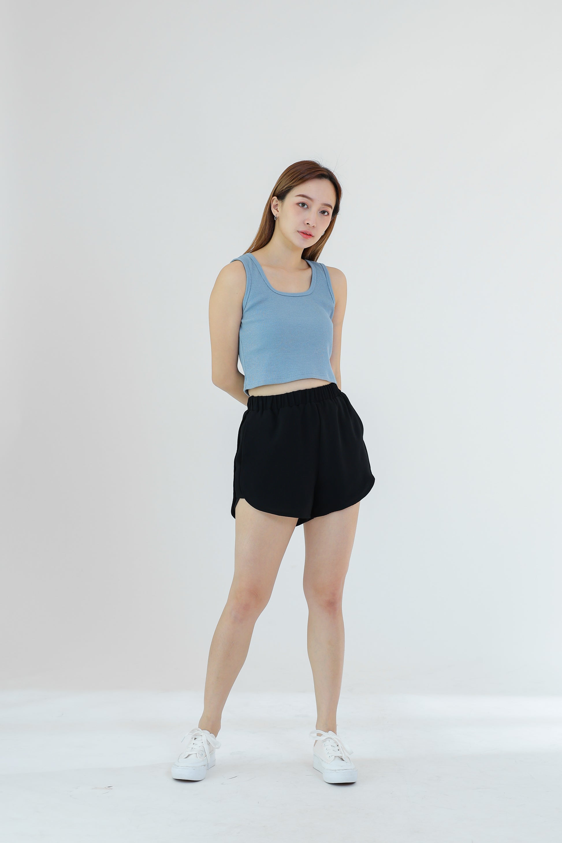 Pixie Chiffon Jogger Short - Black