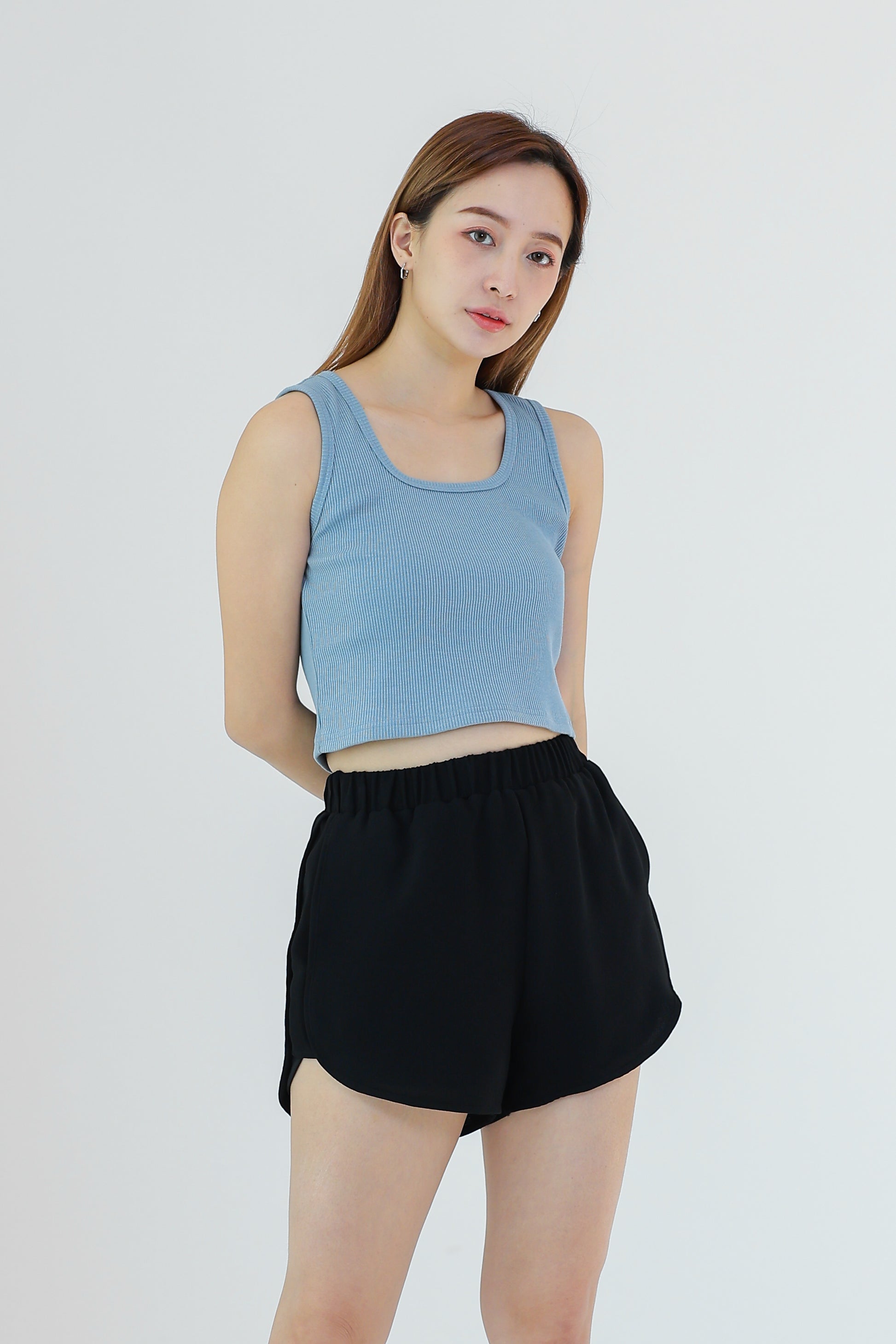 Pixie Chiffon Jogger Short - Black