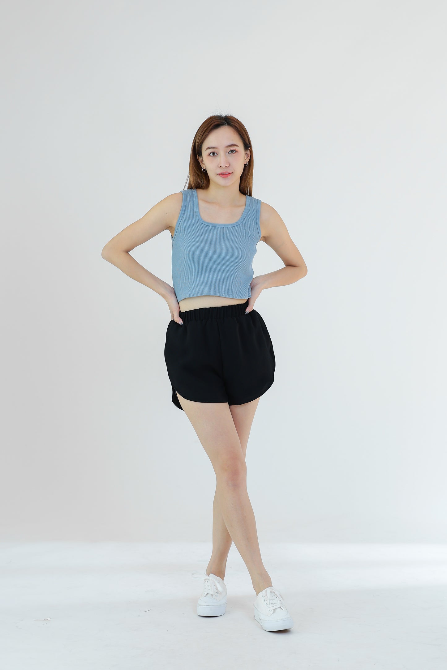 Pixie Chiffon Jogger Short - Black