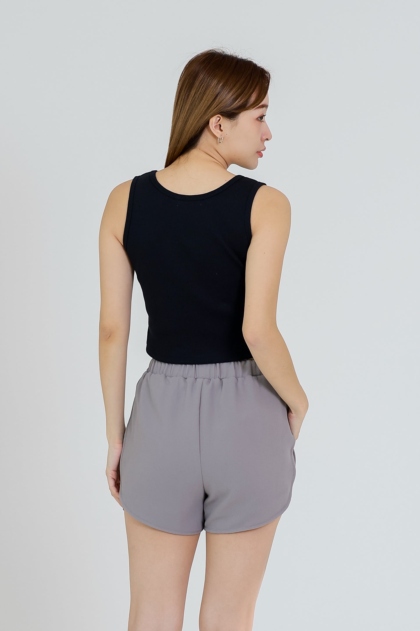 Pixie Chiffon Jogger Short - Grey