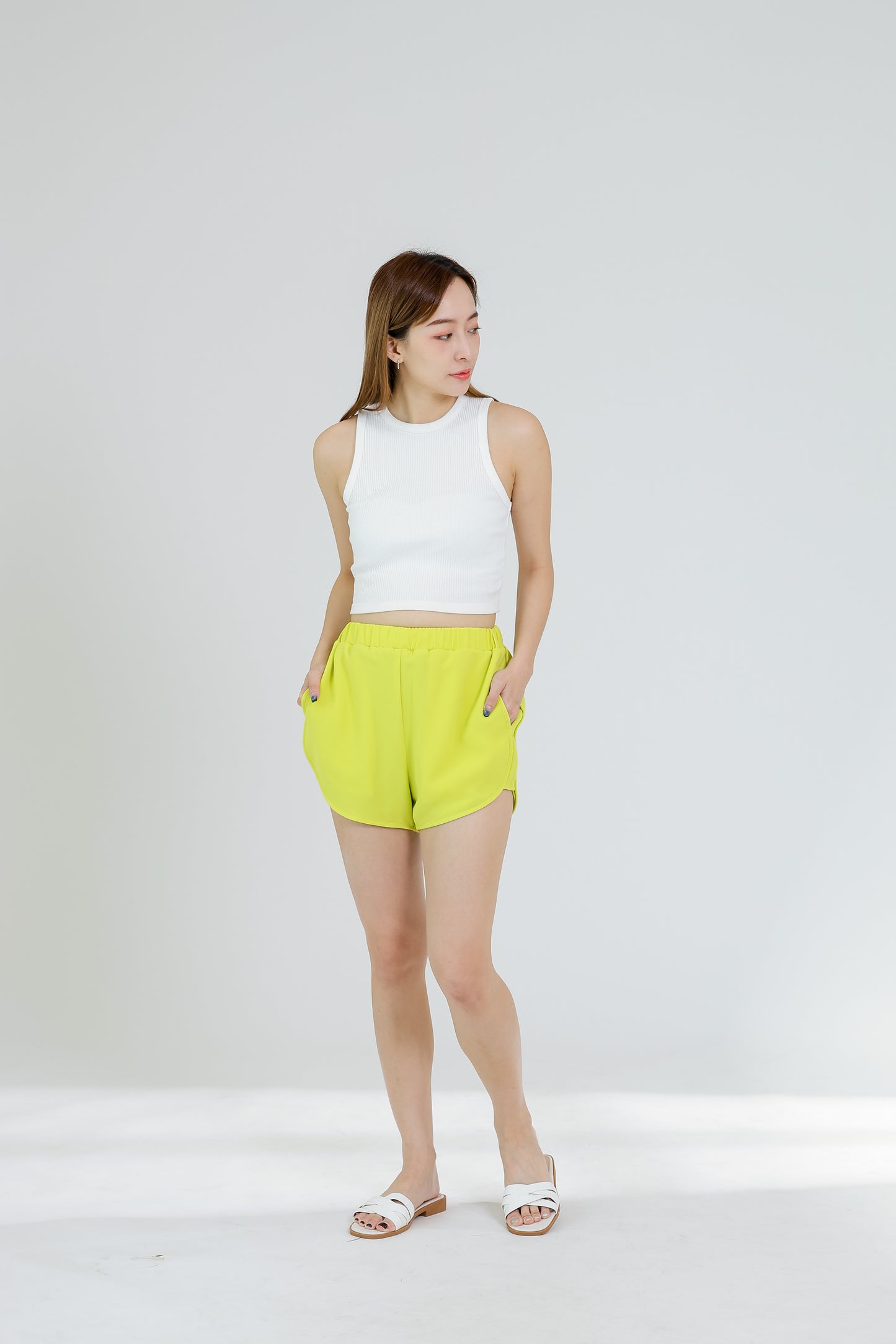 Pixie Chiffon Jogger Short - Yellow