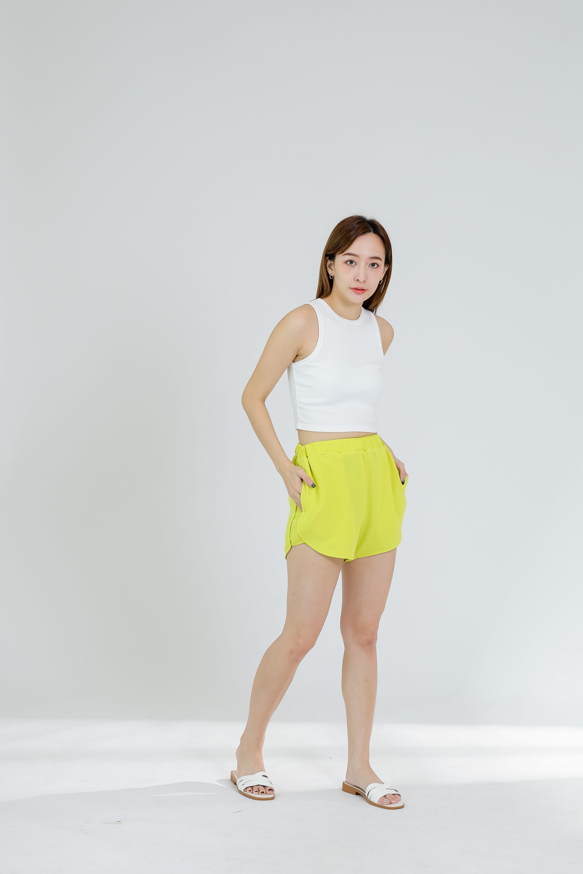 Pixie Chiffon Jogger Short - Yellow