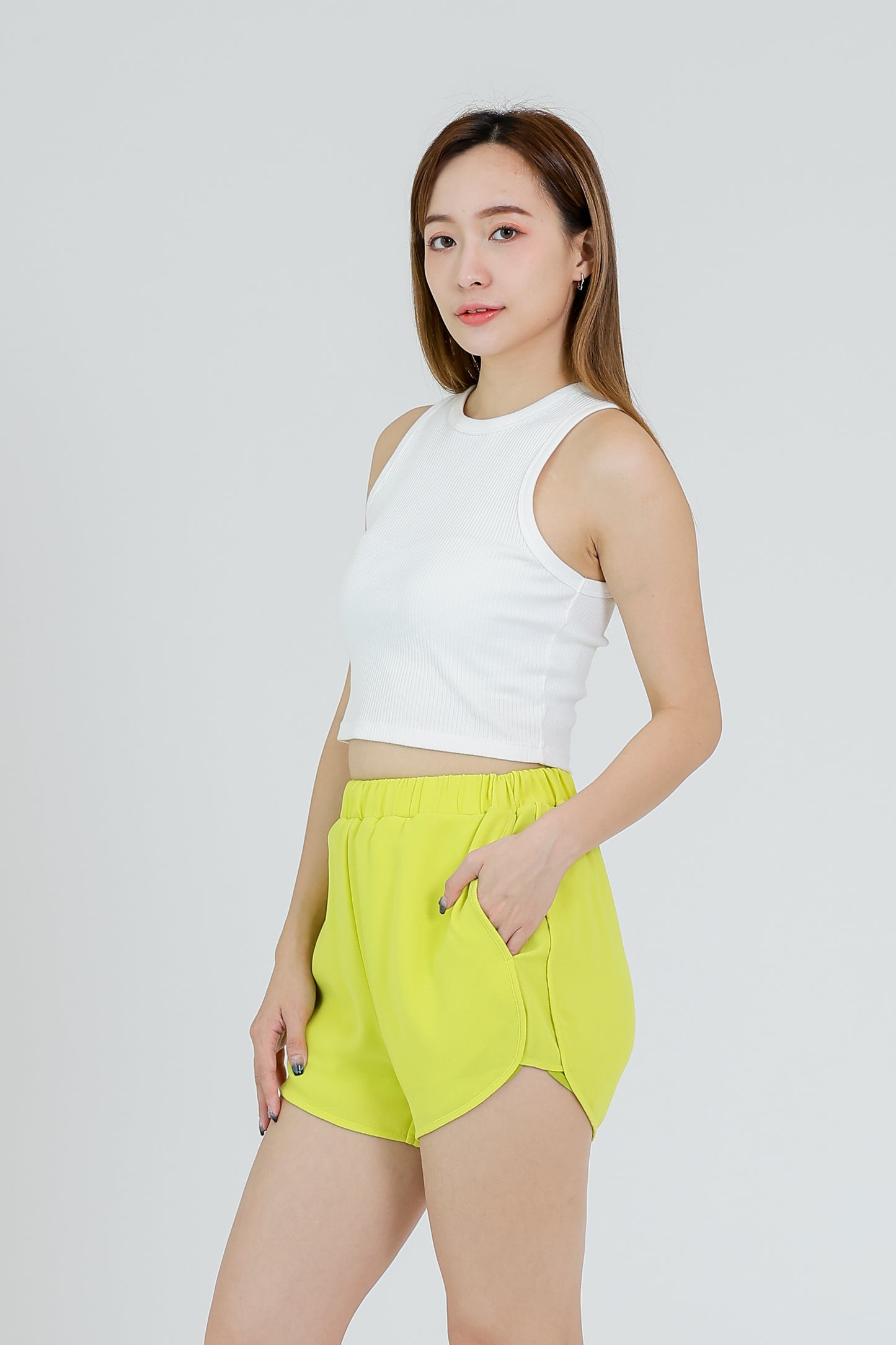 Pixie Chiffon Jogger Short - Yellow