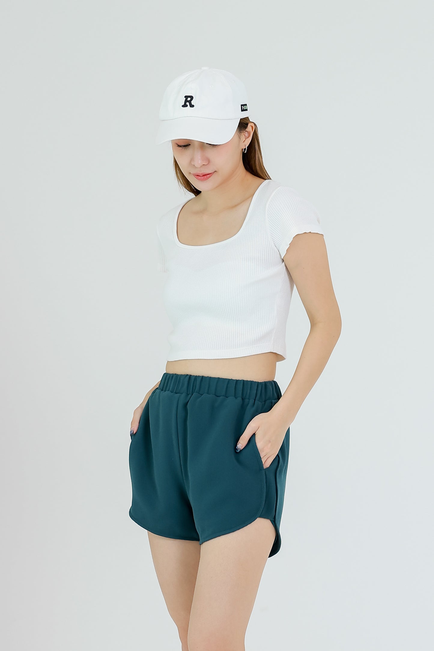 Pixie Chiffon Jogger Short - Emerald