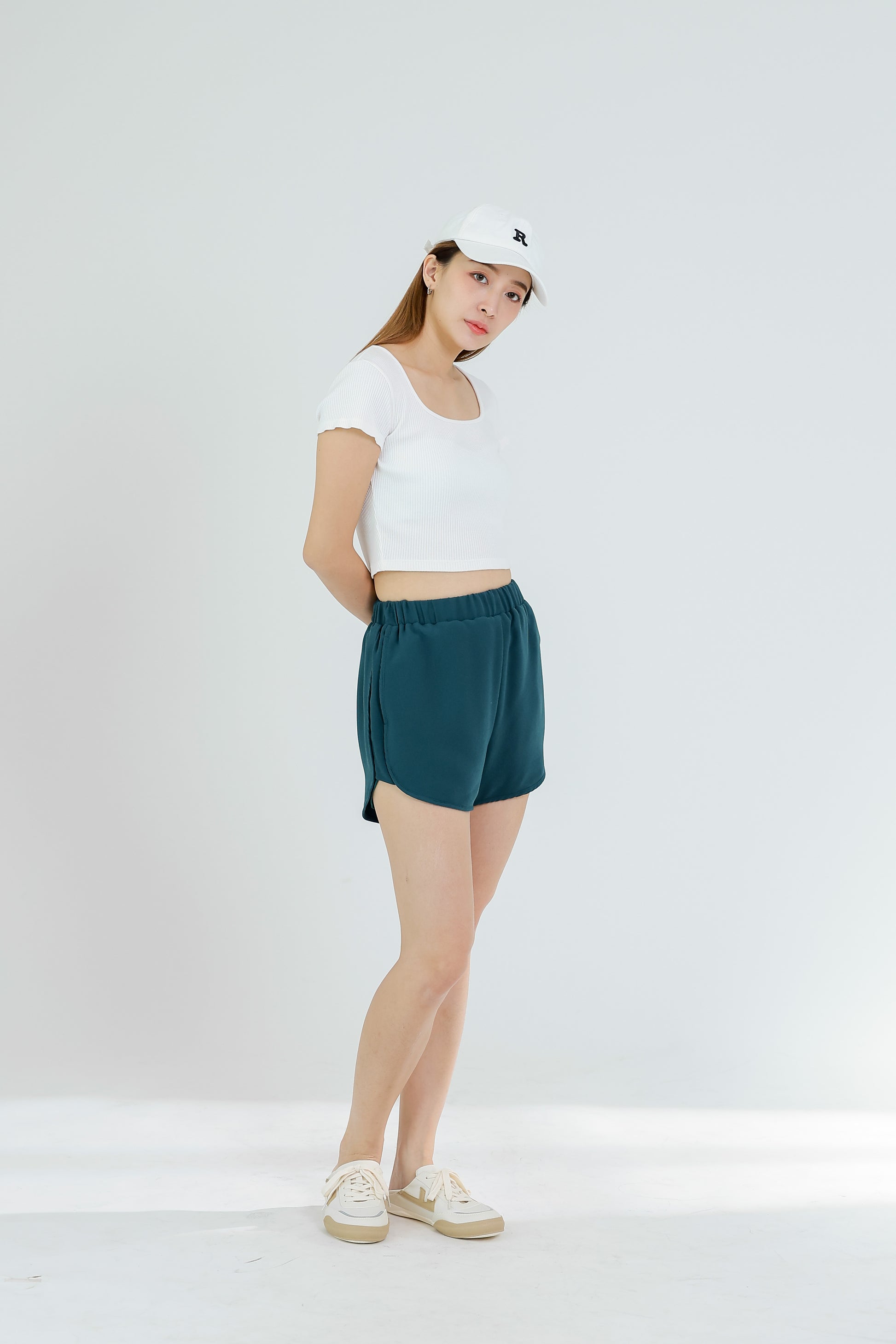 Pixie Chiffon Jogger Short - Emerald