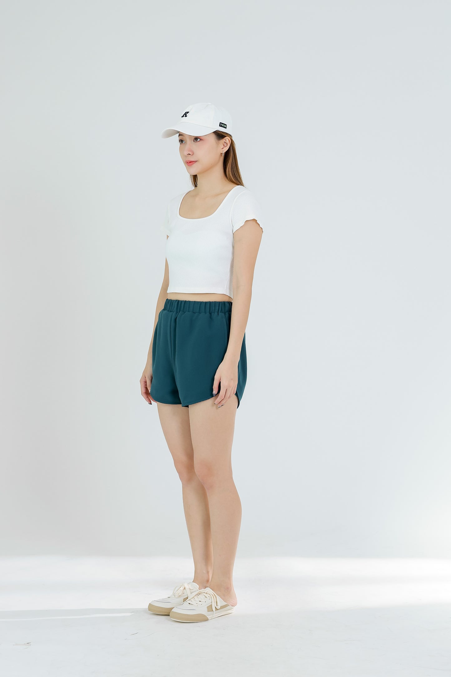 Pixie Chiffon Jogger Short - Emerald
