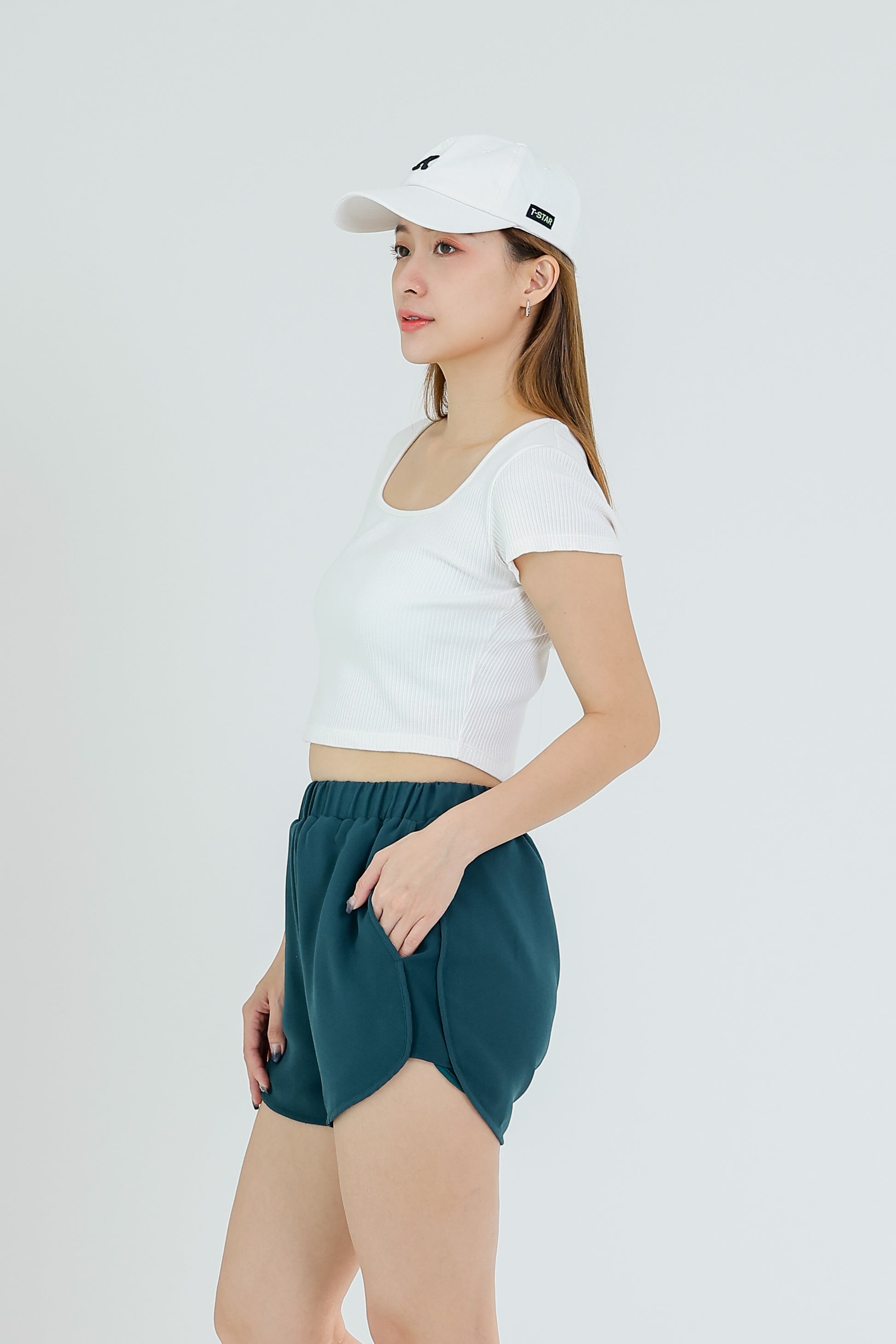 Pixie Chiffon Jogger Short - Emerald