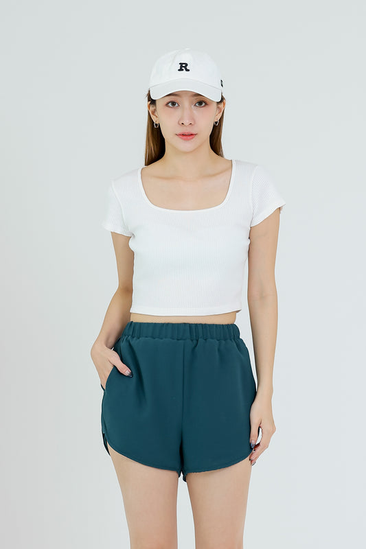 Pixie Chiffon Jogger Short - Emerald